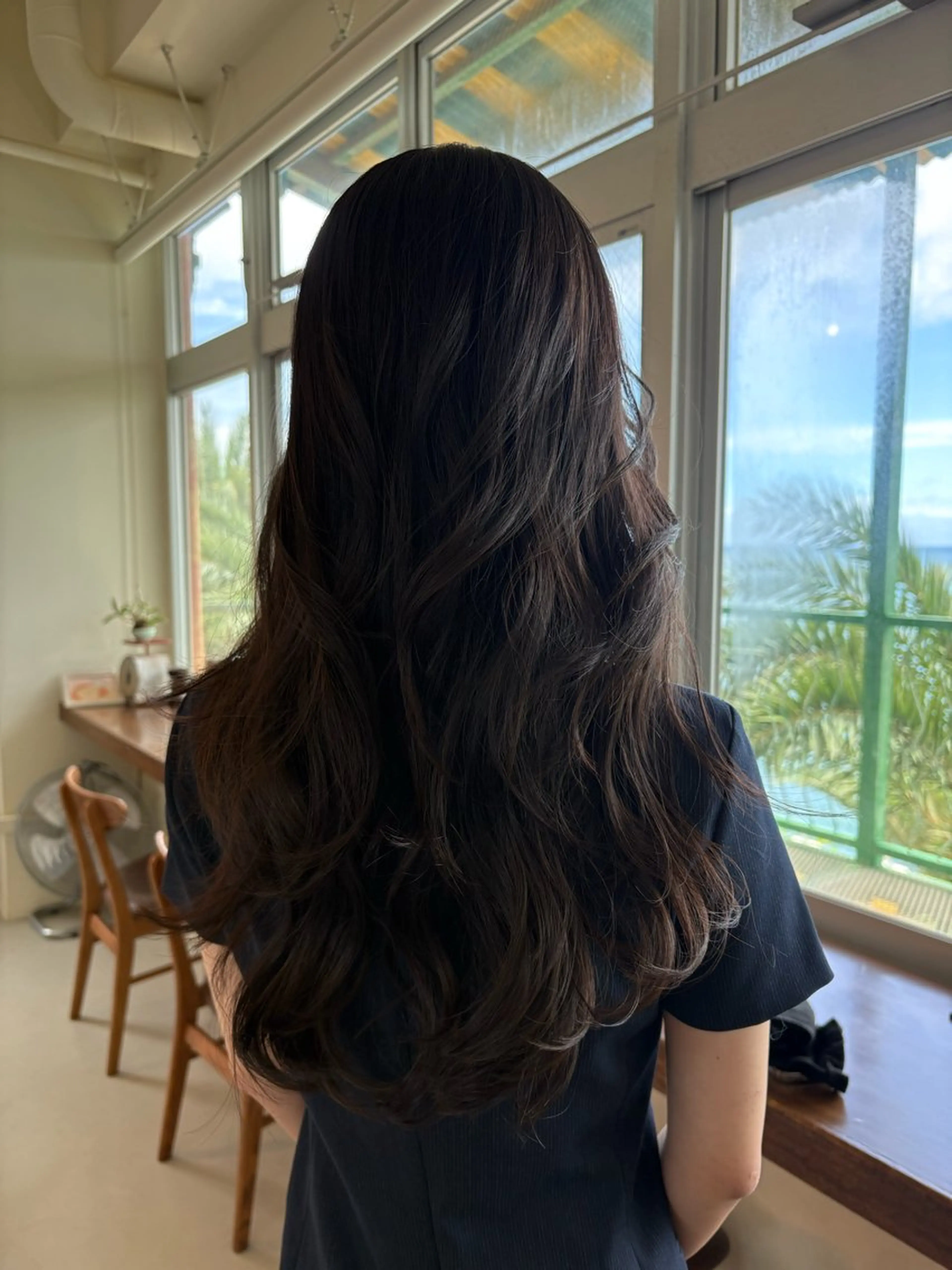 ロング レイヤーカット カット ミディアムレイヤー/ 艶カラーNorikaのヘアスタイル