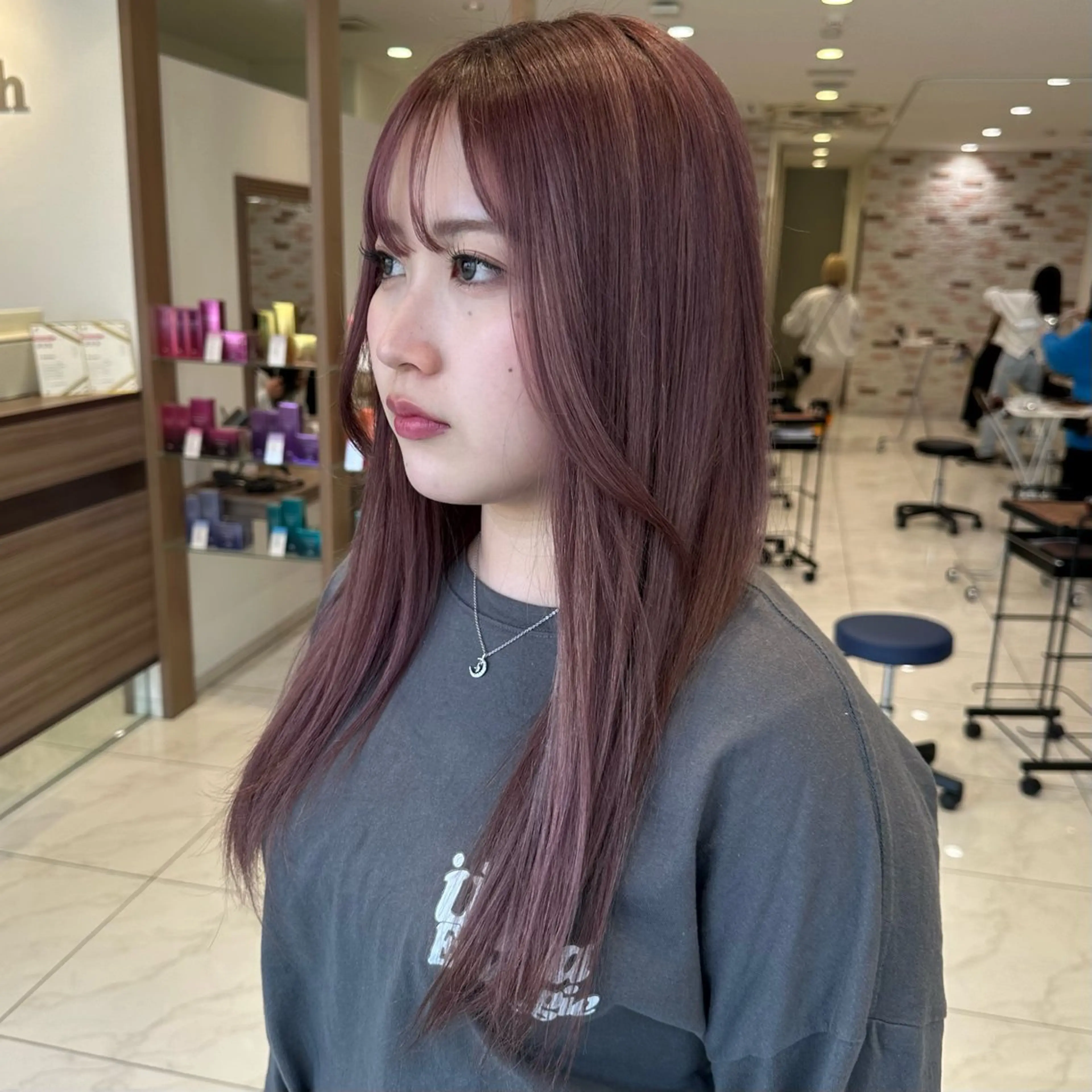 ロング カラー ブリーチ ブリーチなしカラー 𓍯暖色/韓国風 田中沙羅‎𓍯のヘアスタイル