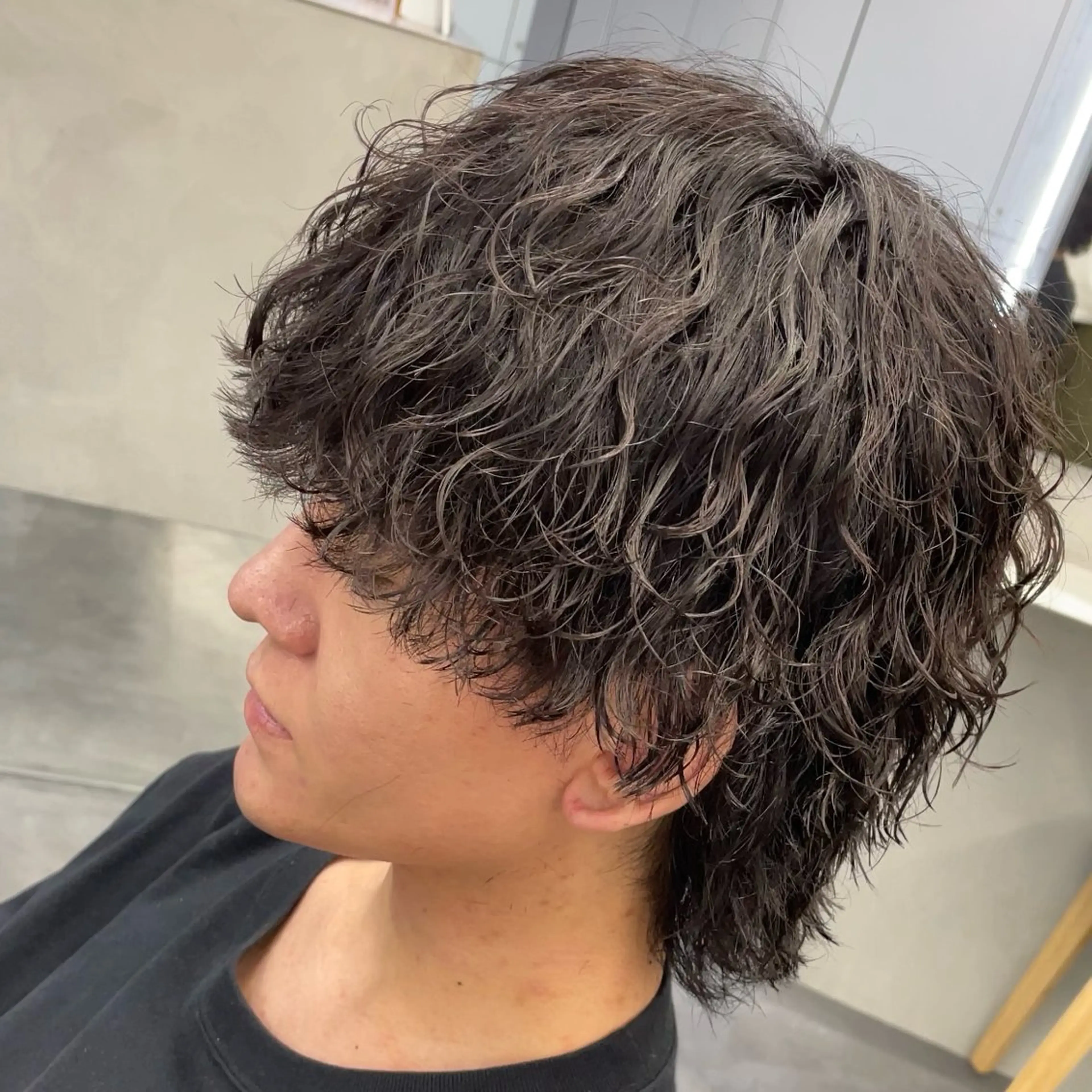 セミロング パーマ ヘアアレンジ メンズ fifth 石川 凪のヘアスタイル