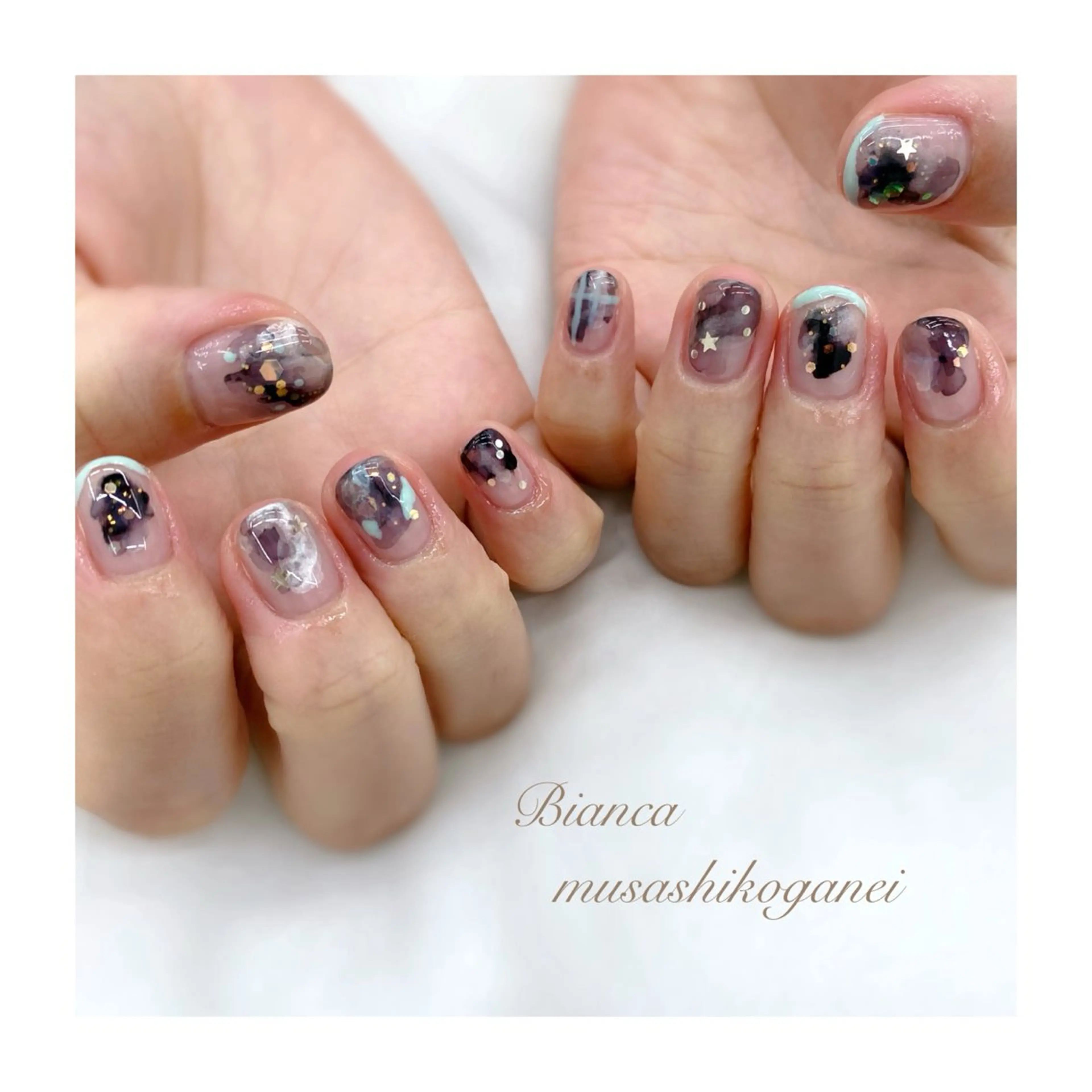 ネイル ハンドネイル Bianca 武蔵小金井　しぎはらのネイルデザイン