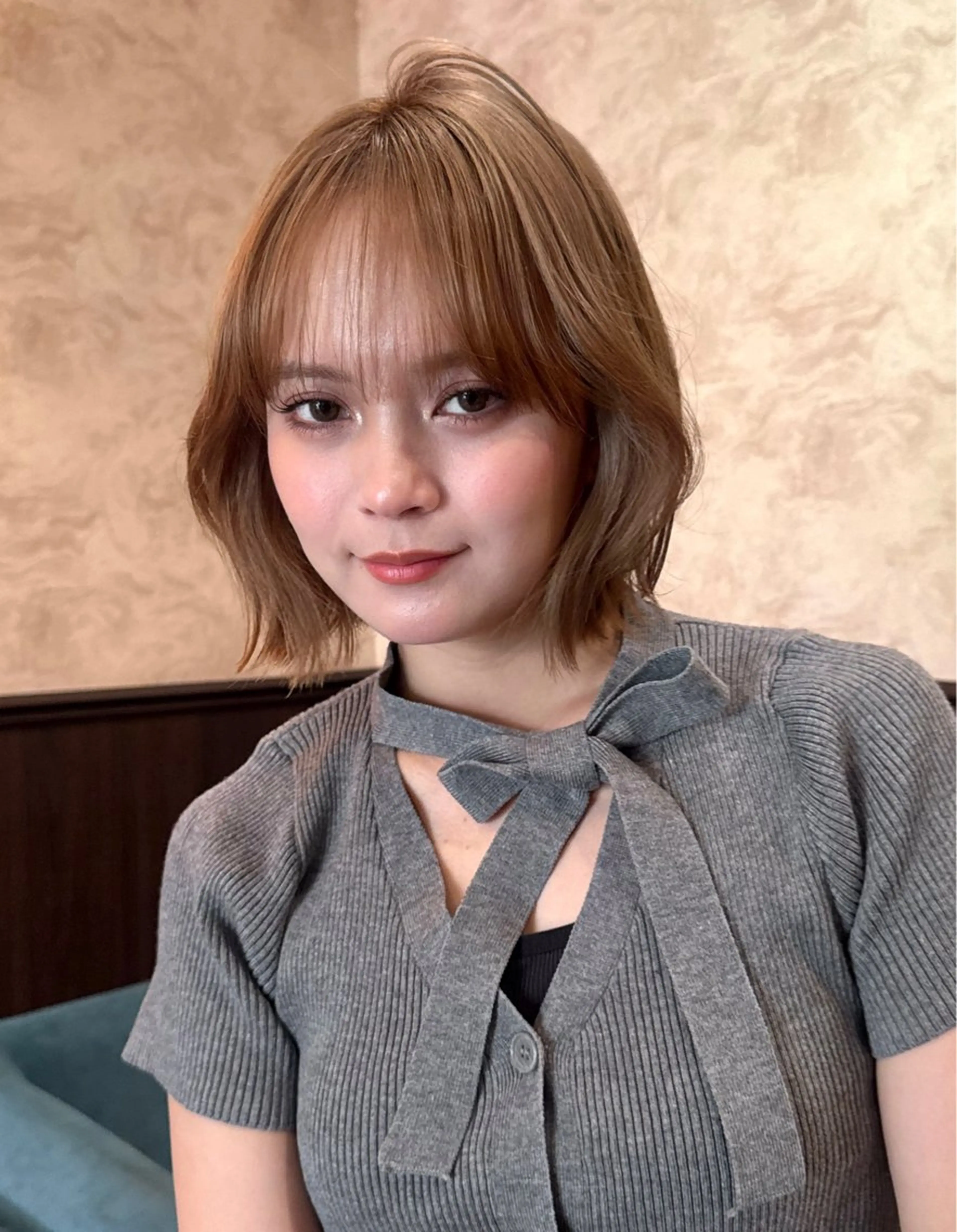 ショート カット ヘアカラー トリートメント ボブ/透明感カラー /艶髪/しなる🌷のヘアスタイル