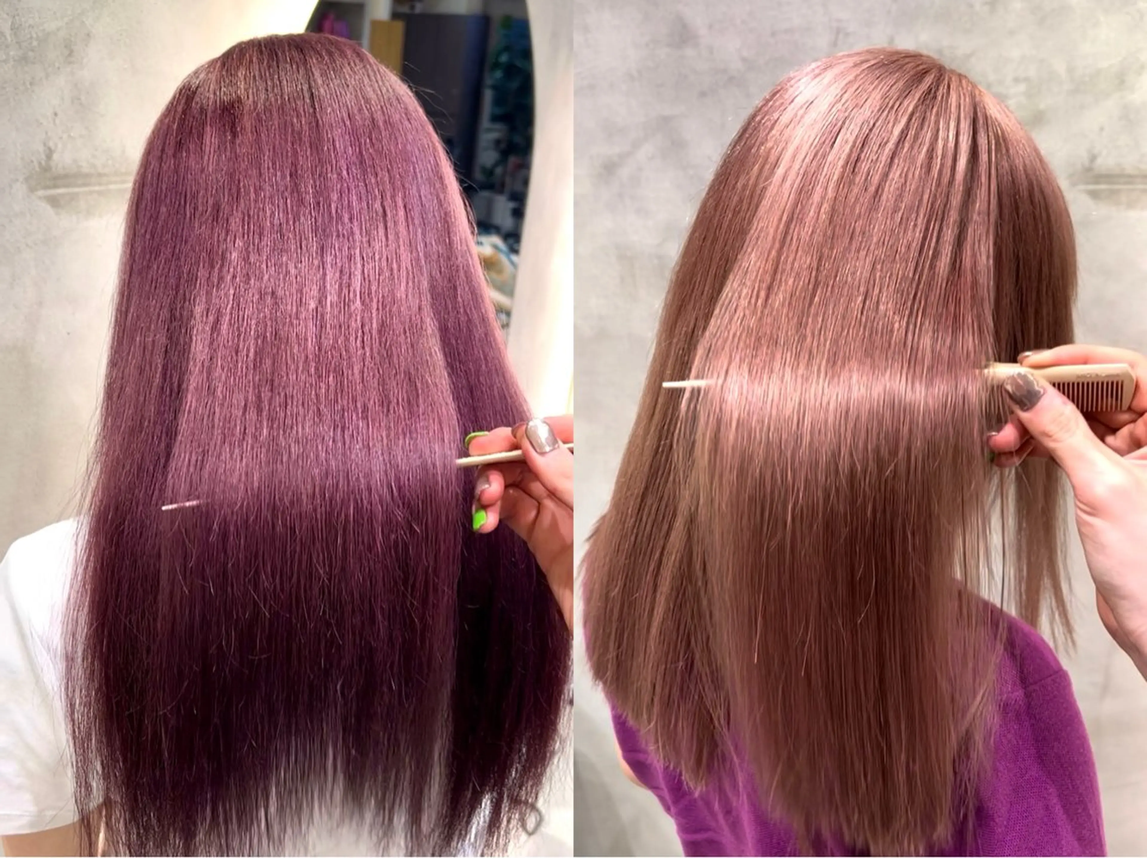 ミディアム カラー ダブルカラー ピンクカラー 宮嶋 蓮のヘアスタイル