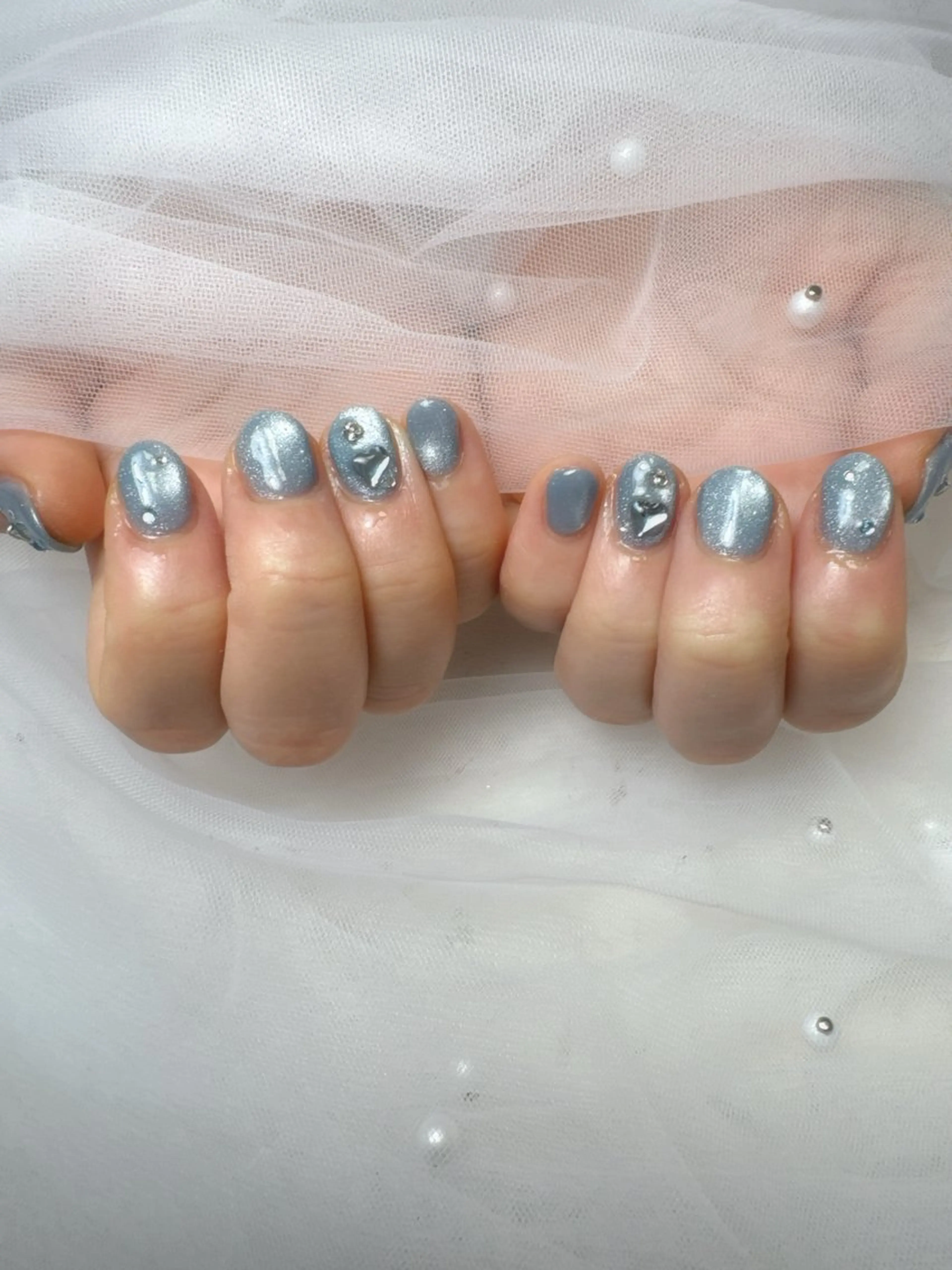 ネイル キラキラネイル 韓国ネイル 持ち込み ワンホンネイル ハンドネイル Queeens nailのネイルデザイン