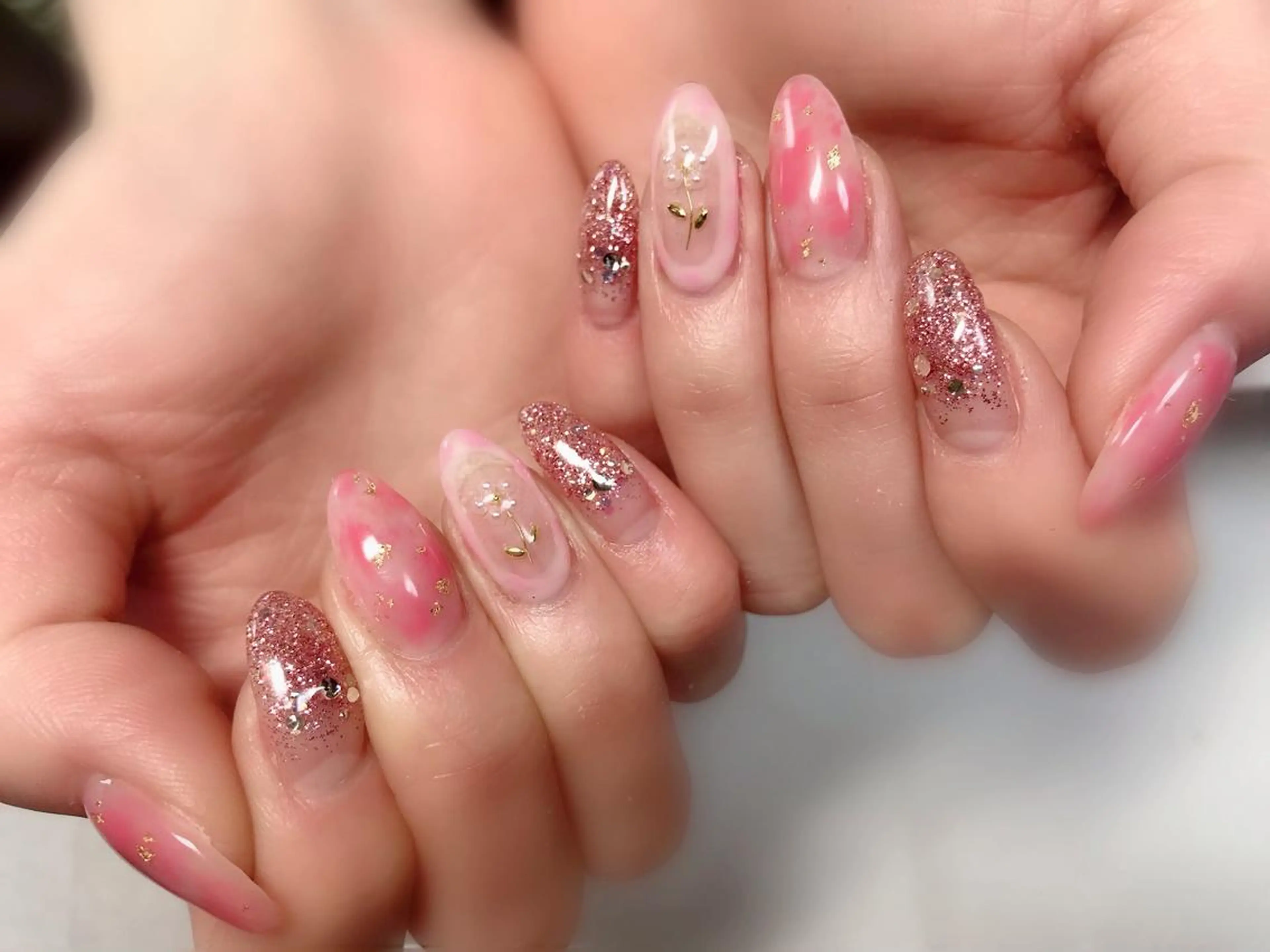 ネイル フットネイル ニュアンスネイル ピンク シンプルネイル 春ネイル nail fufla ♡yamane♡のネイルデザイン