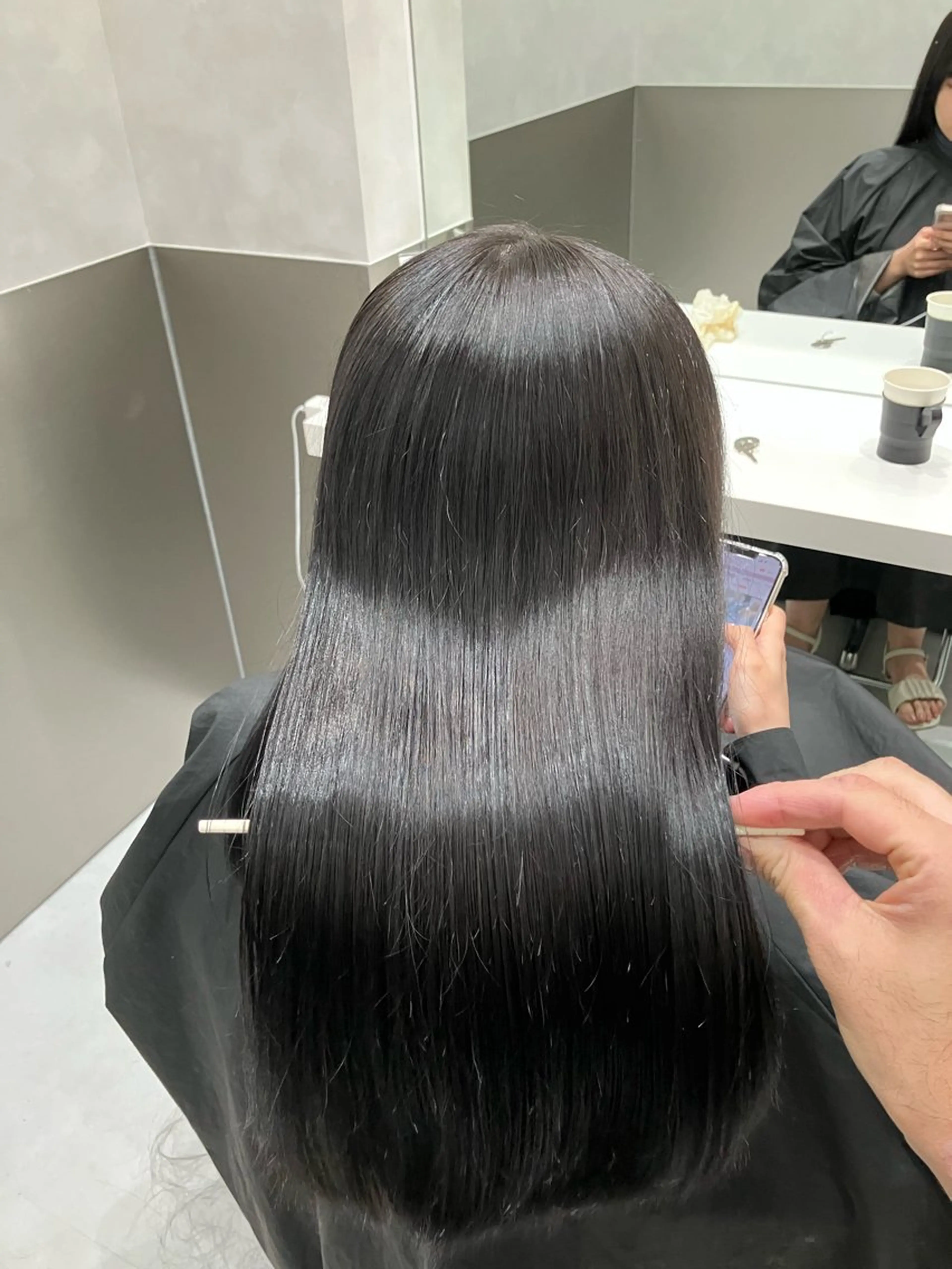 ロング カラー カット ヘアカラー トリートメント 💖ブリーチなし透明 感💖ASAHIのヘアスタイル