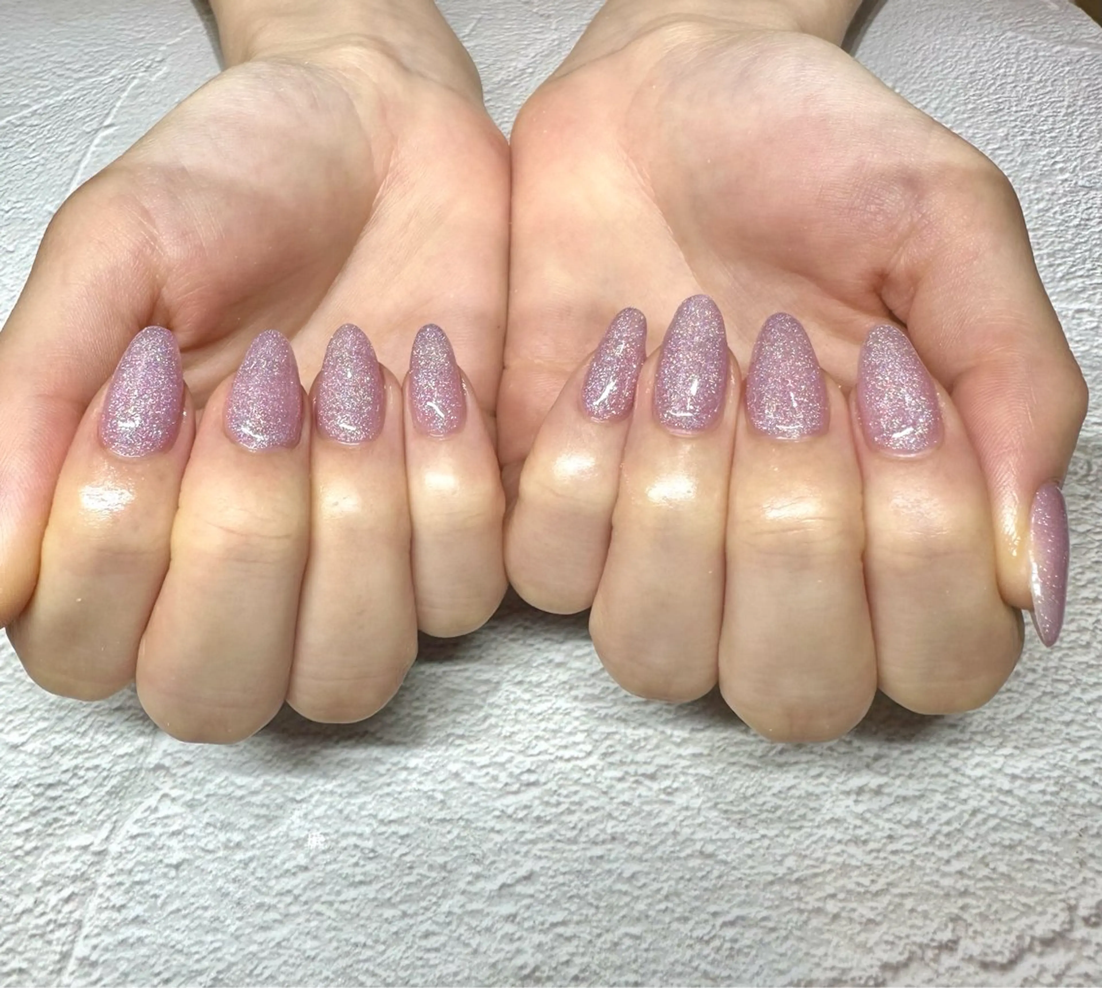 ネイル ラメ(グリッター) ワンカラーネイル Ueda Rieのネイルデザイン