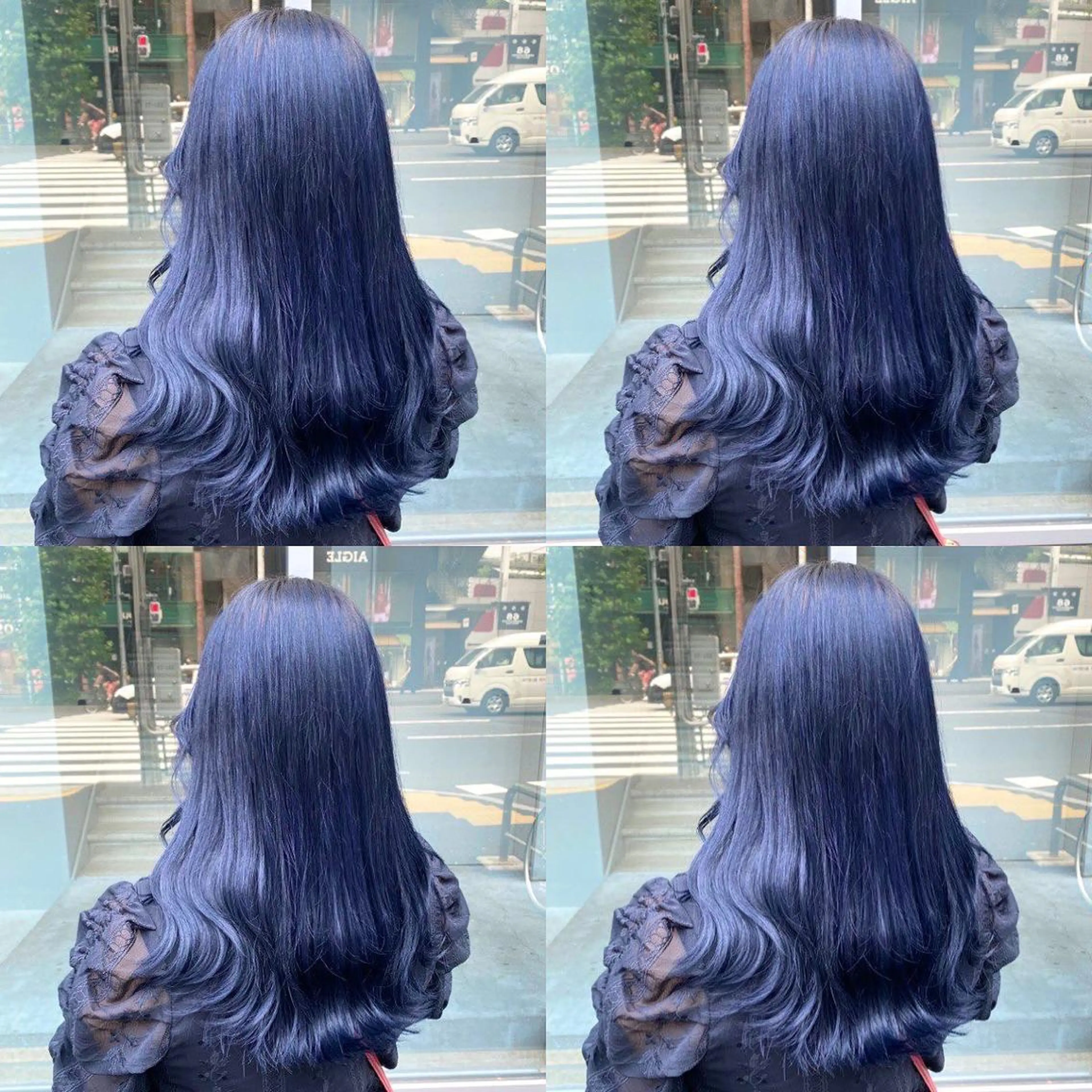 ロング カラー ヘアアレンジ メンズ ヘアカラー 🦋重くない暗髪🦋 Hana🦋のヘアスタイル