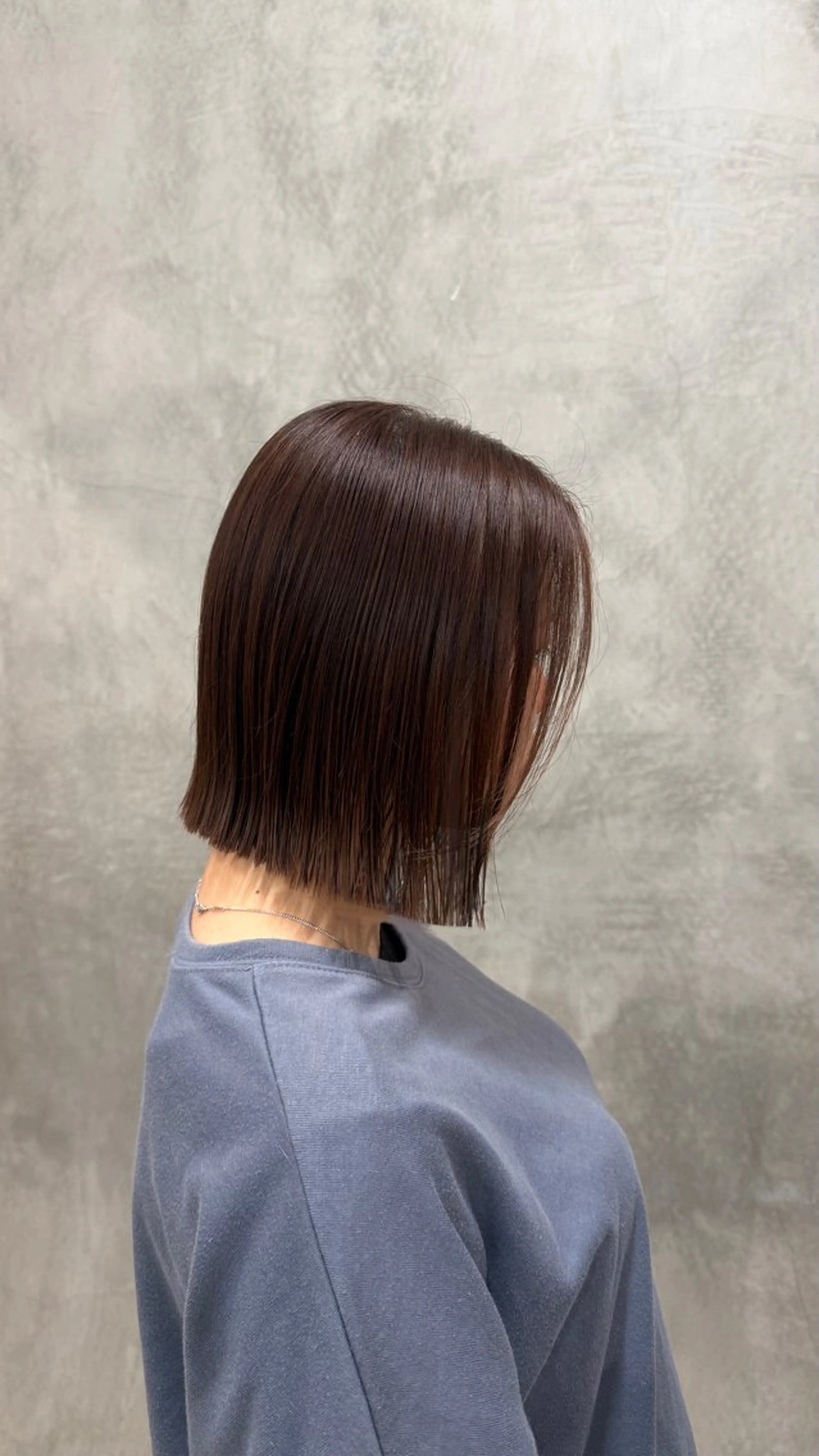 ミディアム 切りっぱなしボブ ボブ YOIKU所属・髪質改善・美髪矯正✨ YOIKU🎀ちさとのヘアスタイル