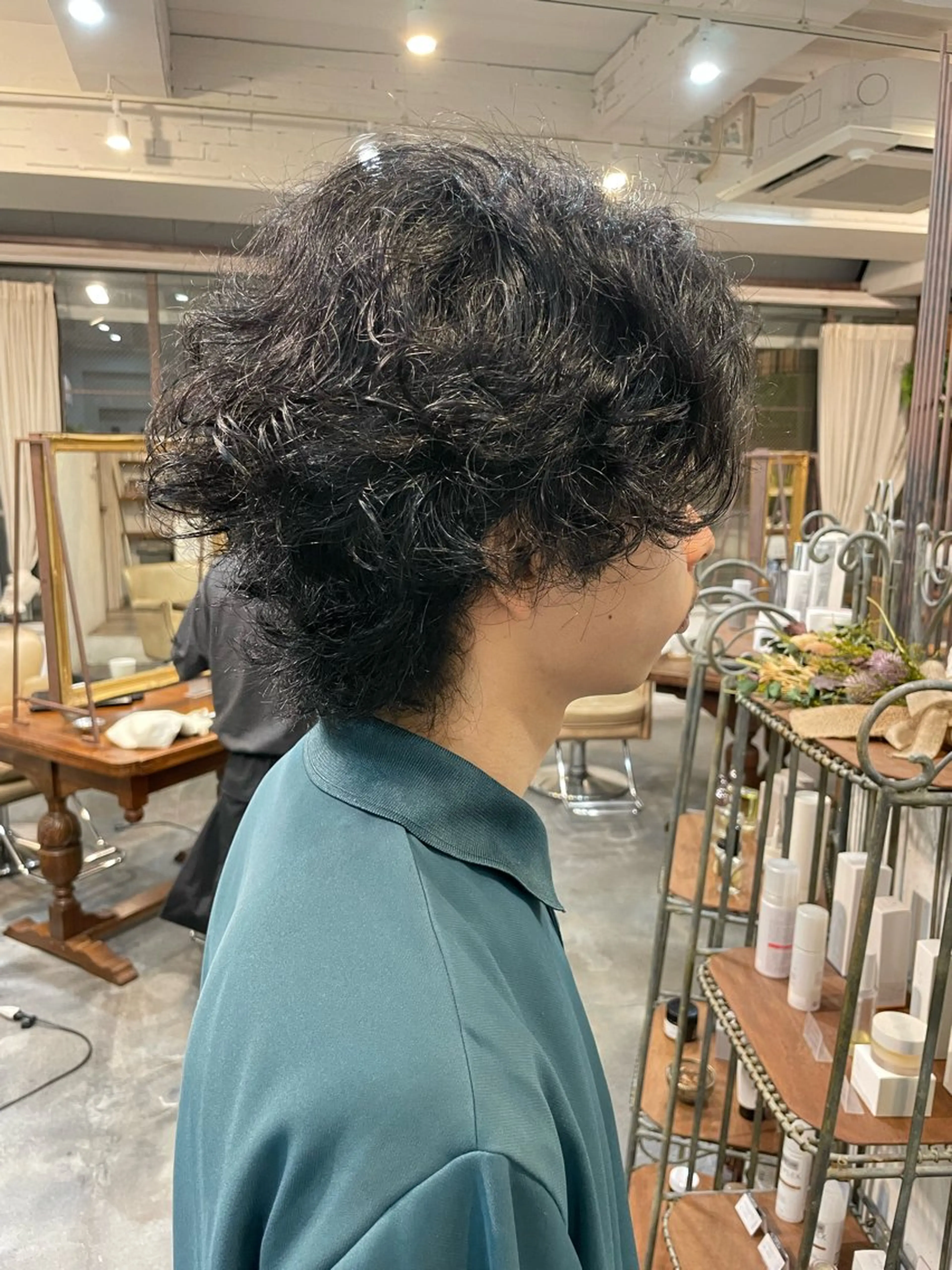 パーマ メンズ ショートボブ メンズブリーチ メンズハイライト メンズインナーカラー ボブ カット パーマ 🔆髪質改善 透明感 カラー🔆佐々木貴仁のヘアスタイル