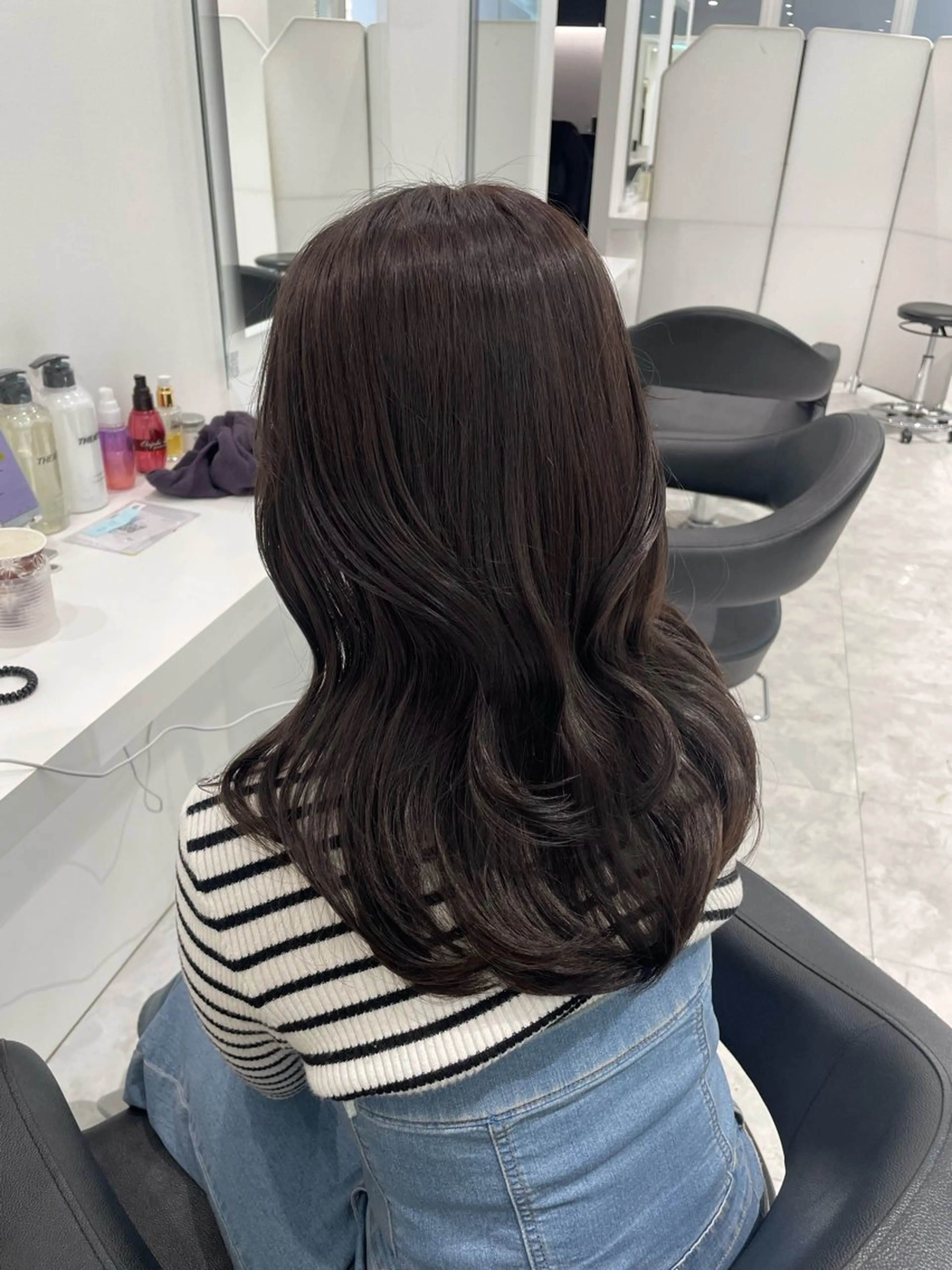 セミロング カラー ヘアカラー トリートメント 🌿透明感赤み消し Keishin🌿のヘアスタイル