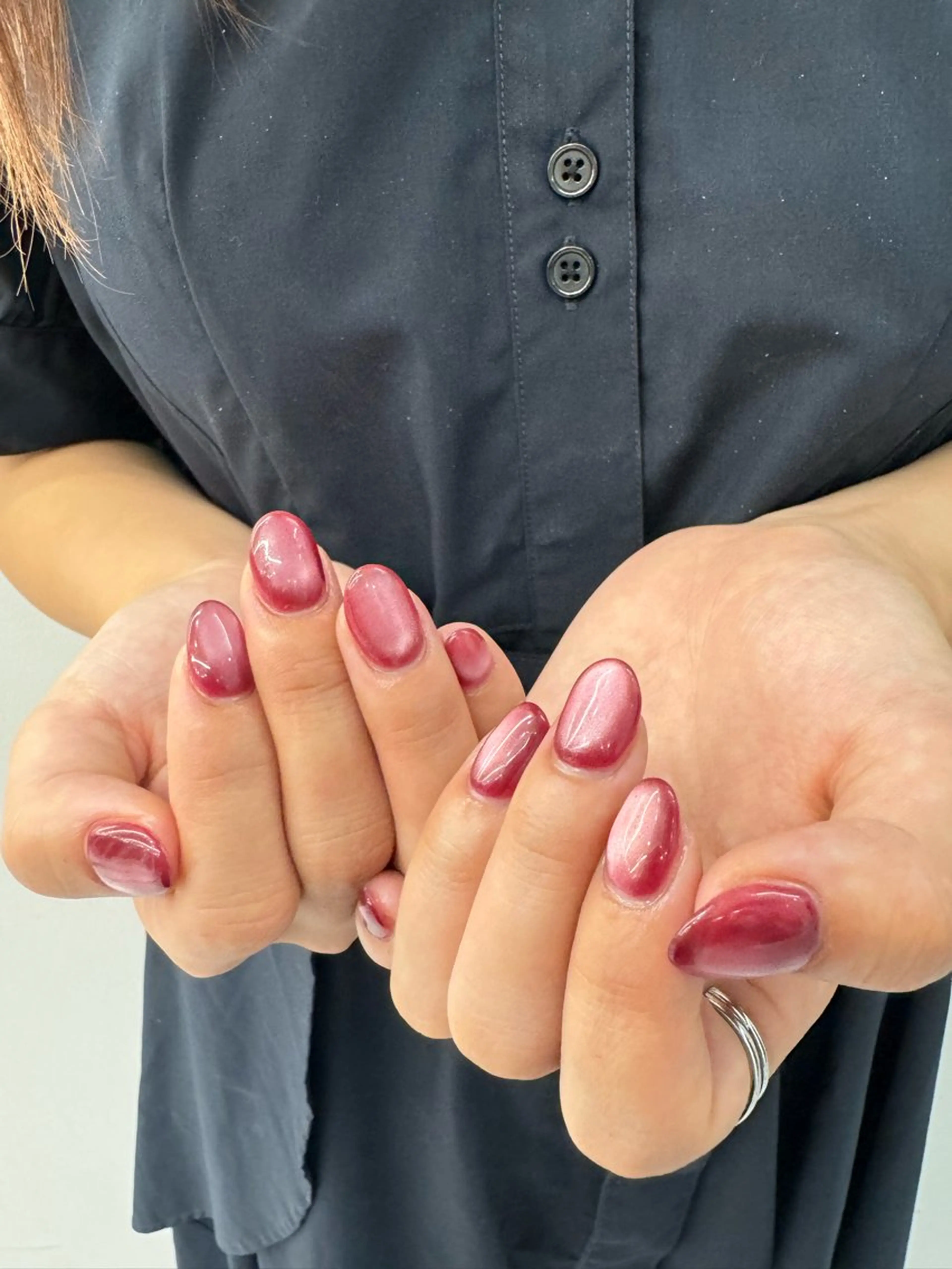 ネイル ジェルネイル マグネットネイル パラジェル WHITELY みどりのネイルデザイン