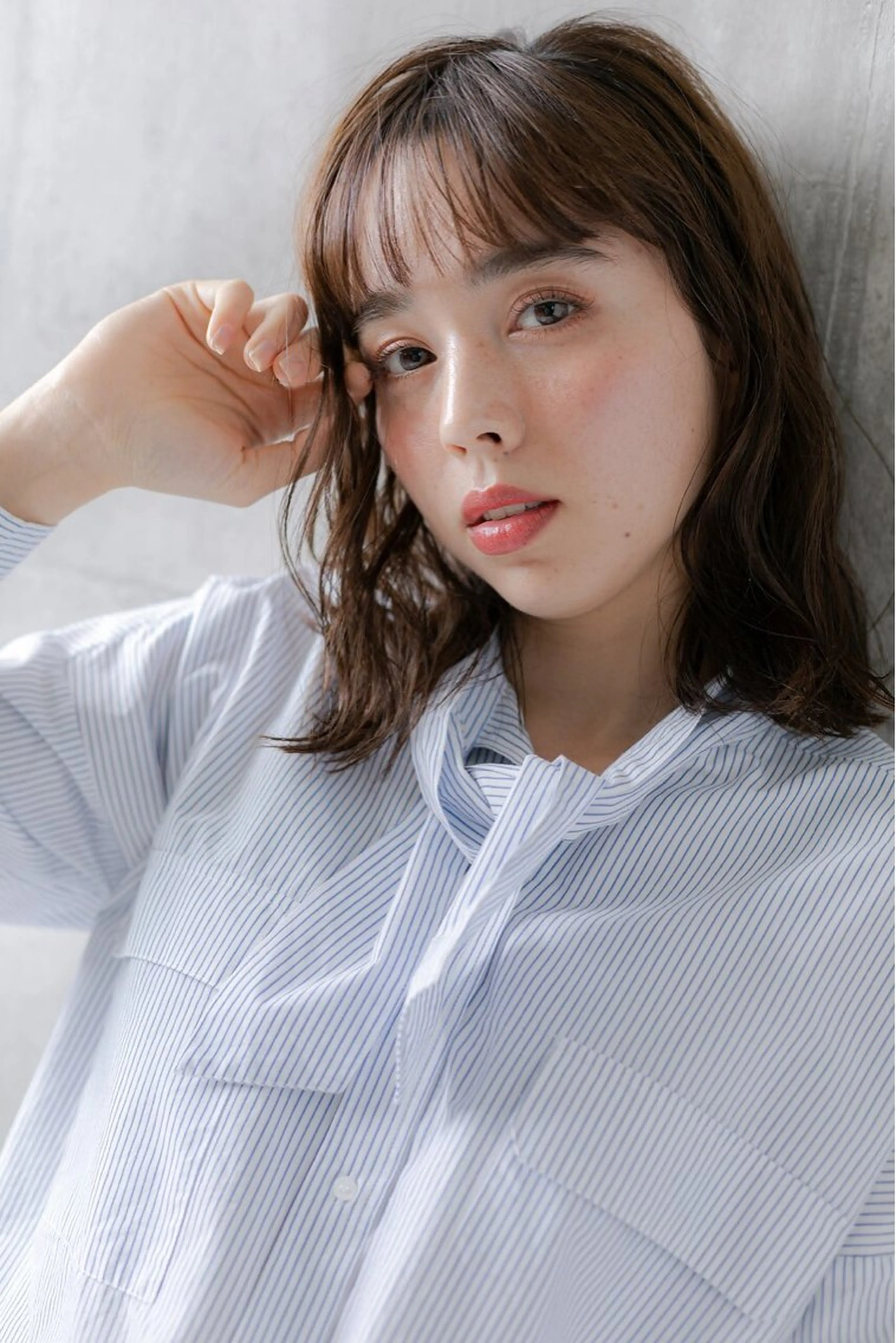 ミディアム カット ヘアカラー トリートメント 井田 勇馬のヘアスタイル