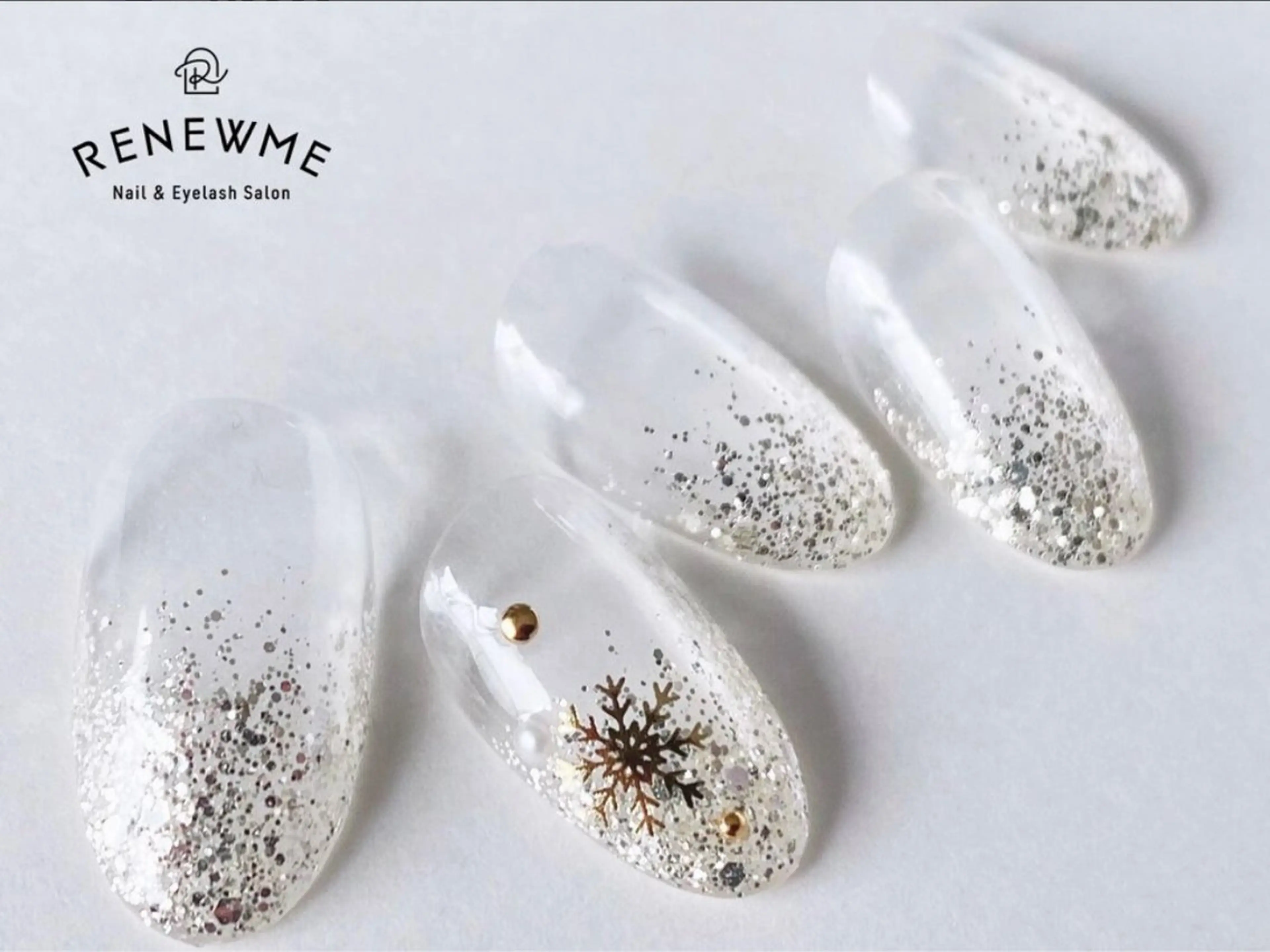 ネイル ラメ(グリッター) ラメグラデーション RENEWME 中村のネイルデザイン