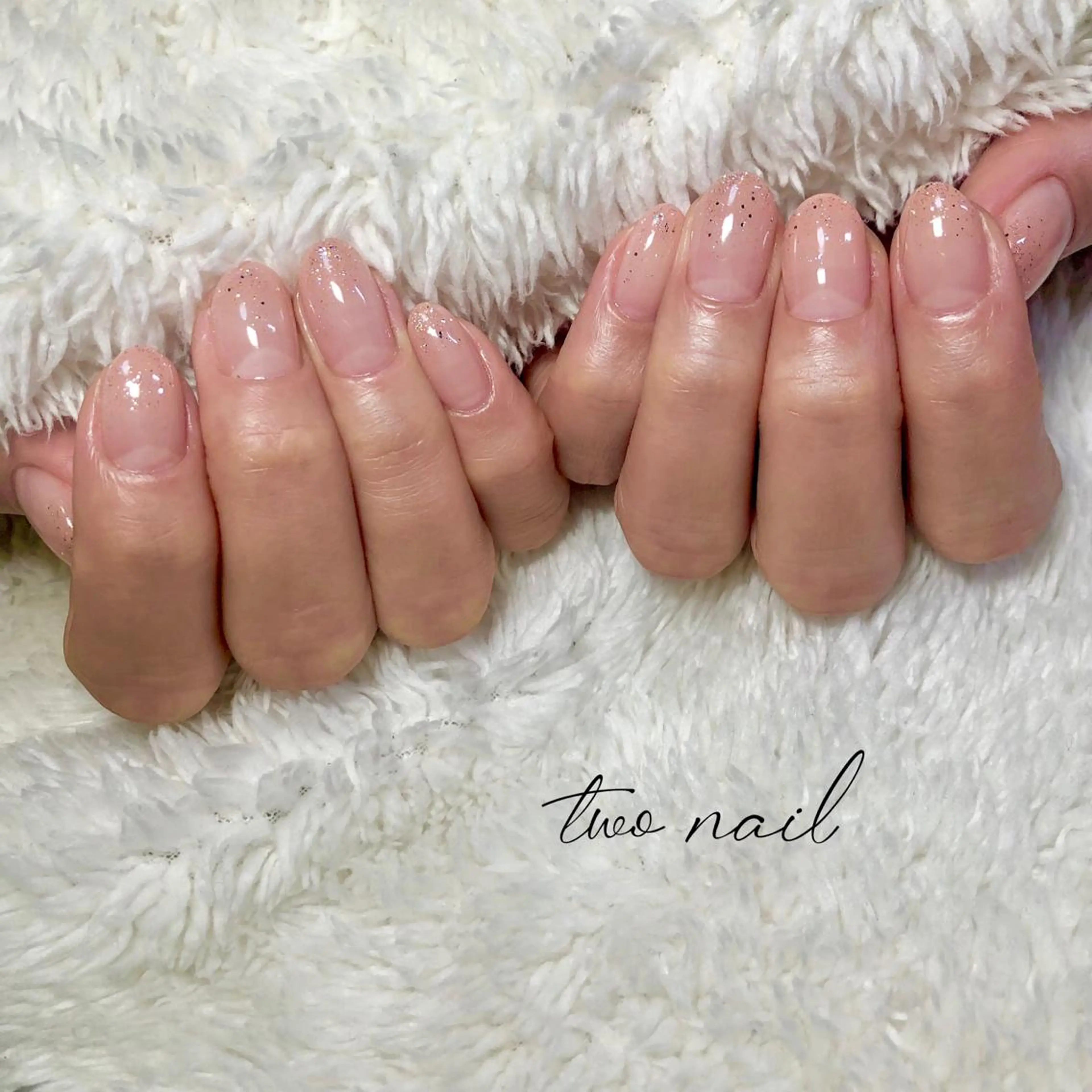 ネイル アートネイル フットネイル ハート ニュアンスネイル ホワイト ハンドネイル two nailのネイルデザイン