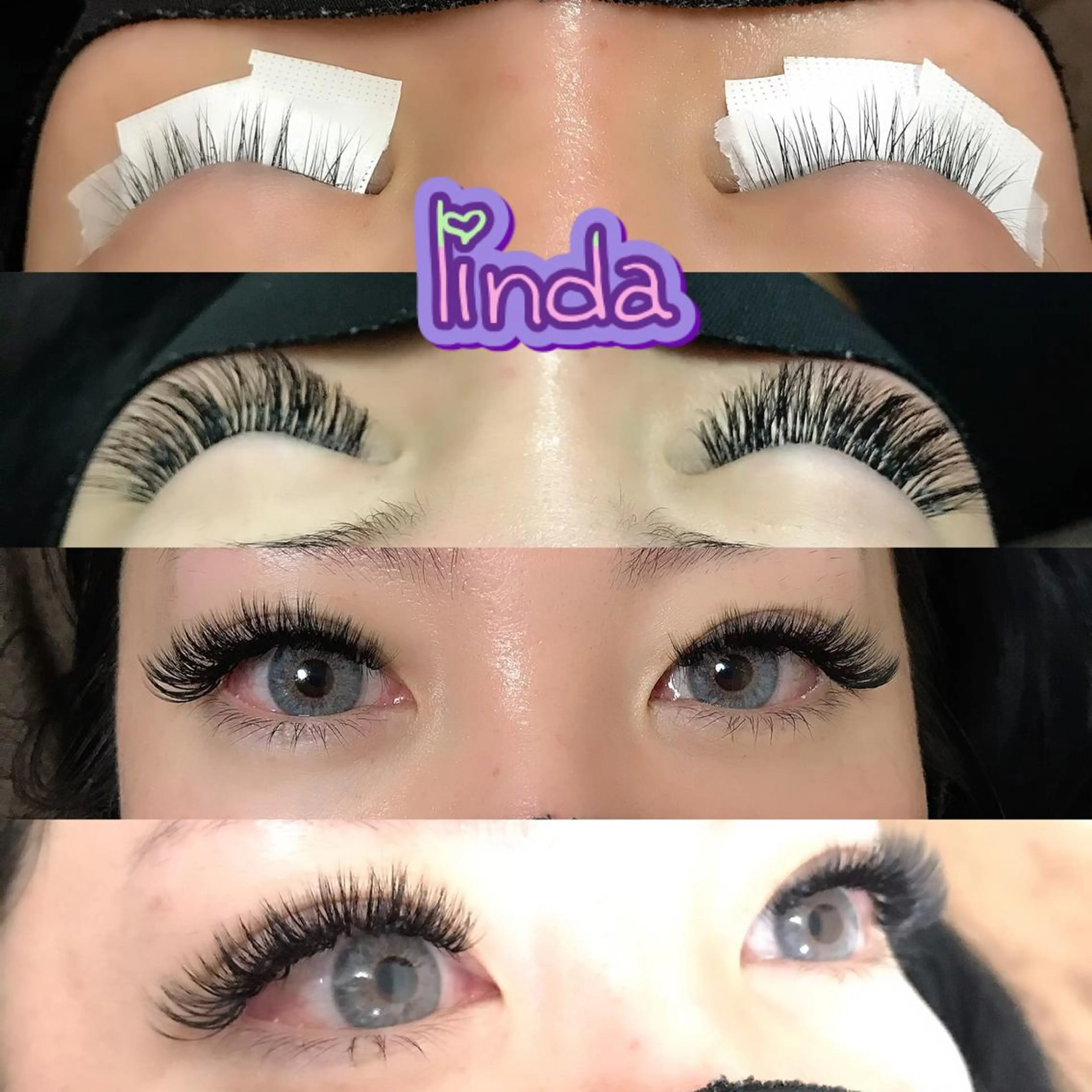 マツエク・マツパ 付け放題 ボリュームラッシュ linda lashesのマツエク・マツパデザイン