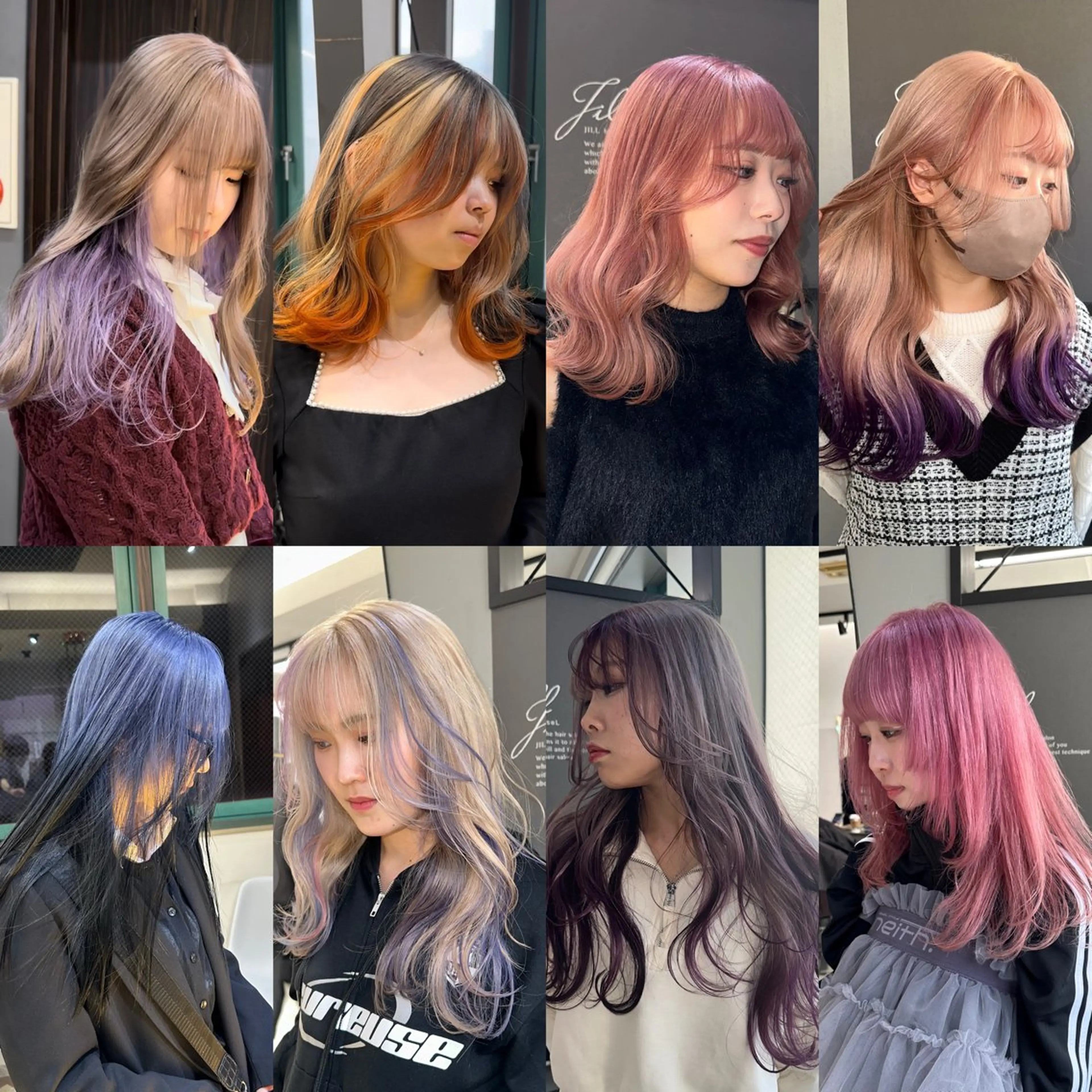 セミロング カラー 天神大名/ブリーチ 鶴岡和幸/ハイトーンのヘアスタイル