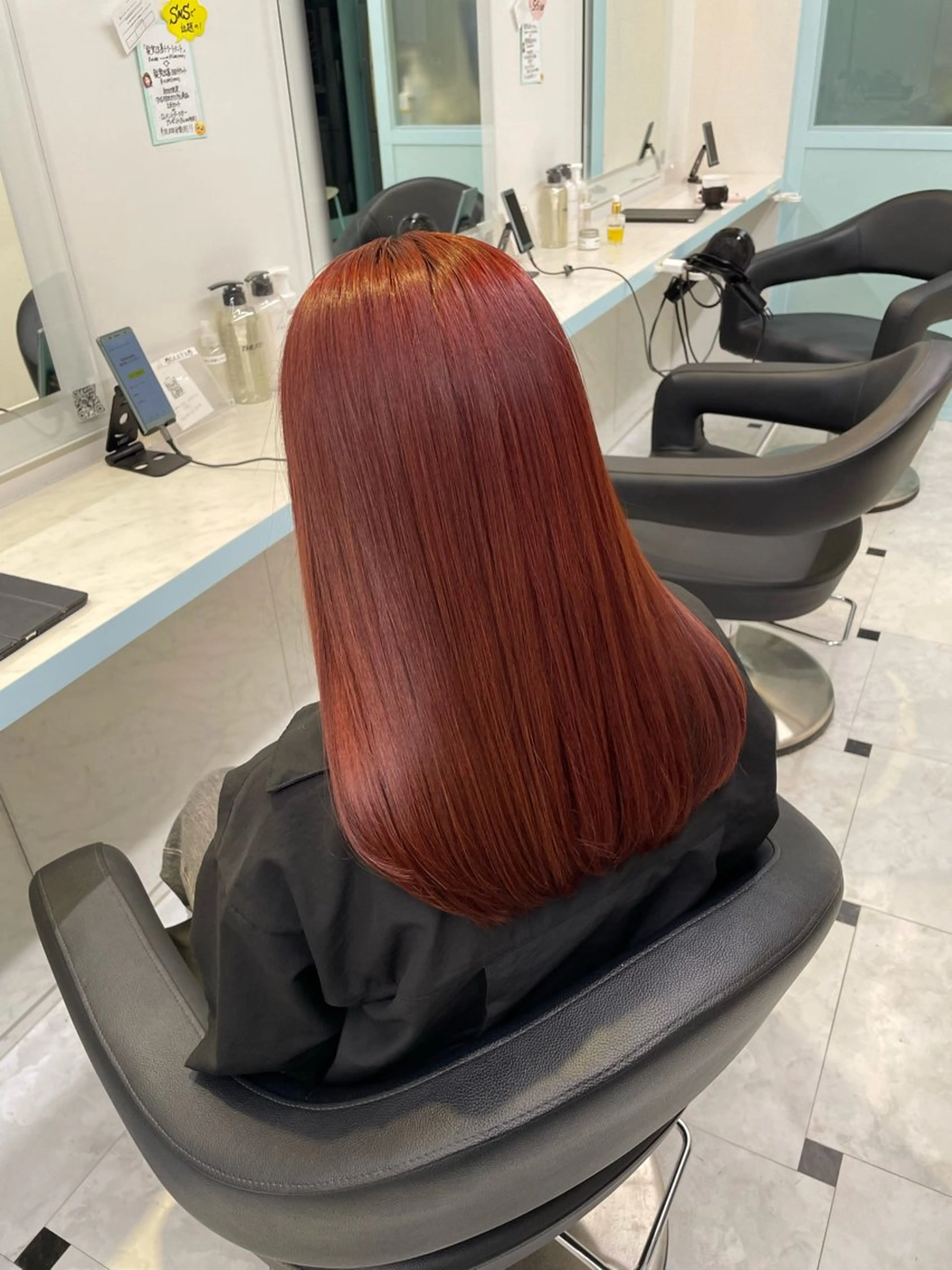 ロング カラー ヘアカラー 🇰🇷韓流暖色ヘア 🍒saaya🍒のヘアスタイル