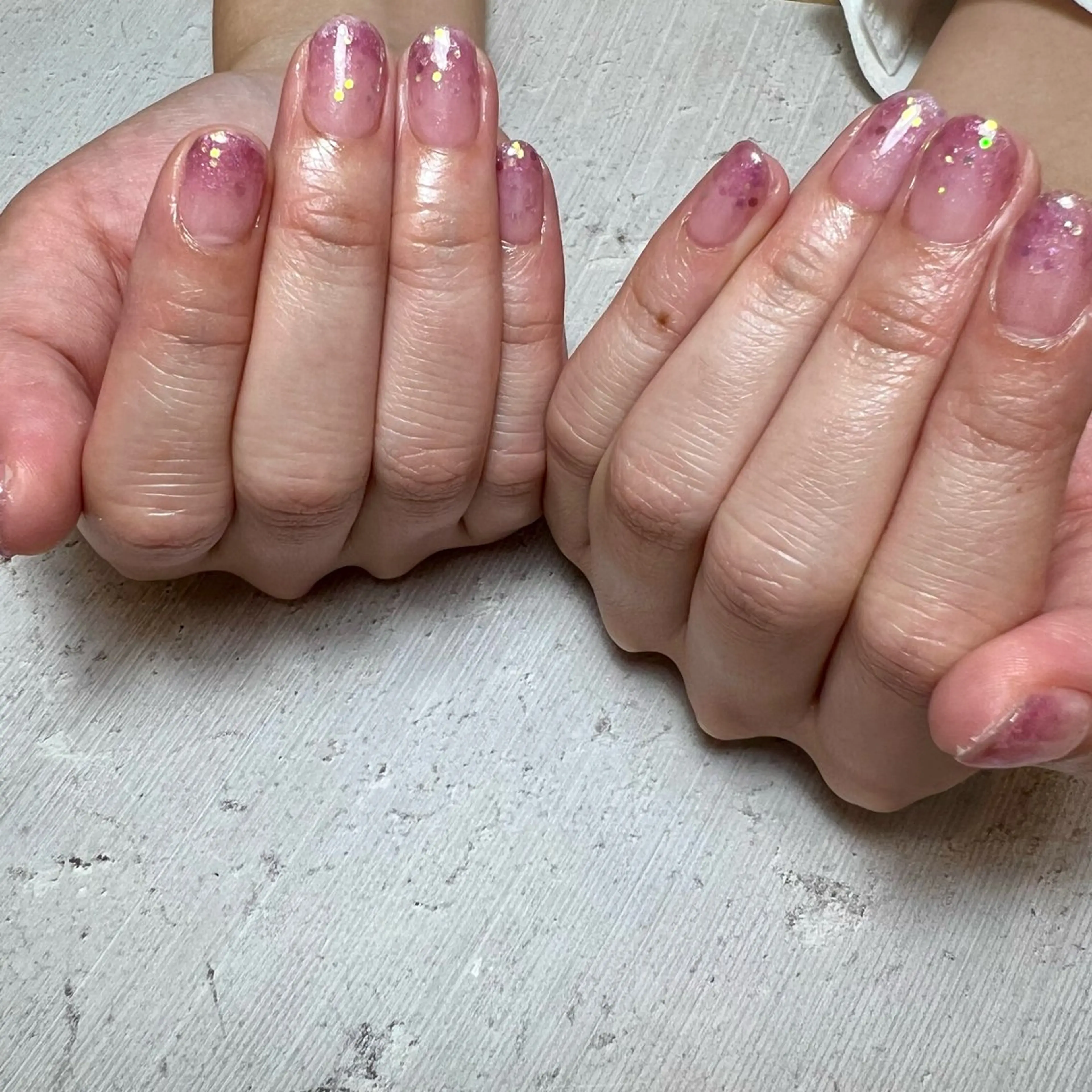 ネイル ラメ(グリッター) ラメグラデーション twin .のネイルデザイン