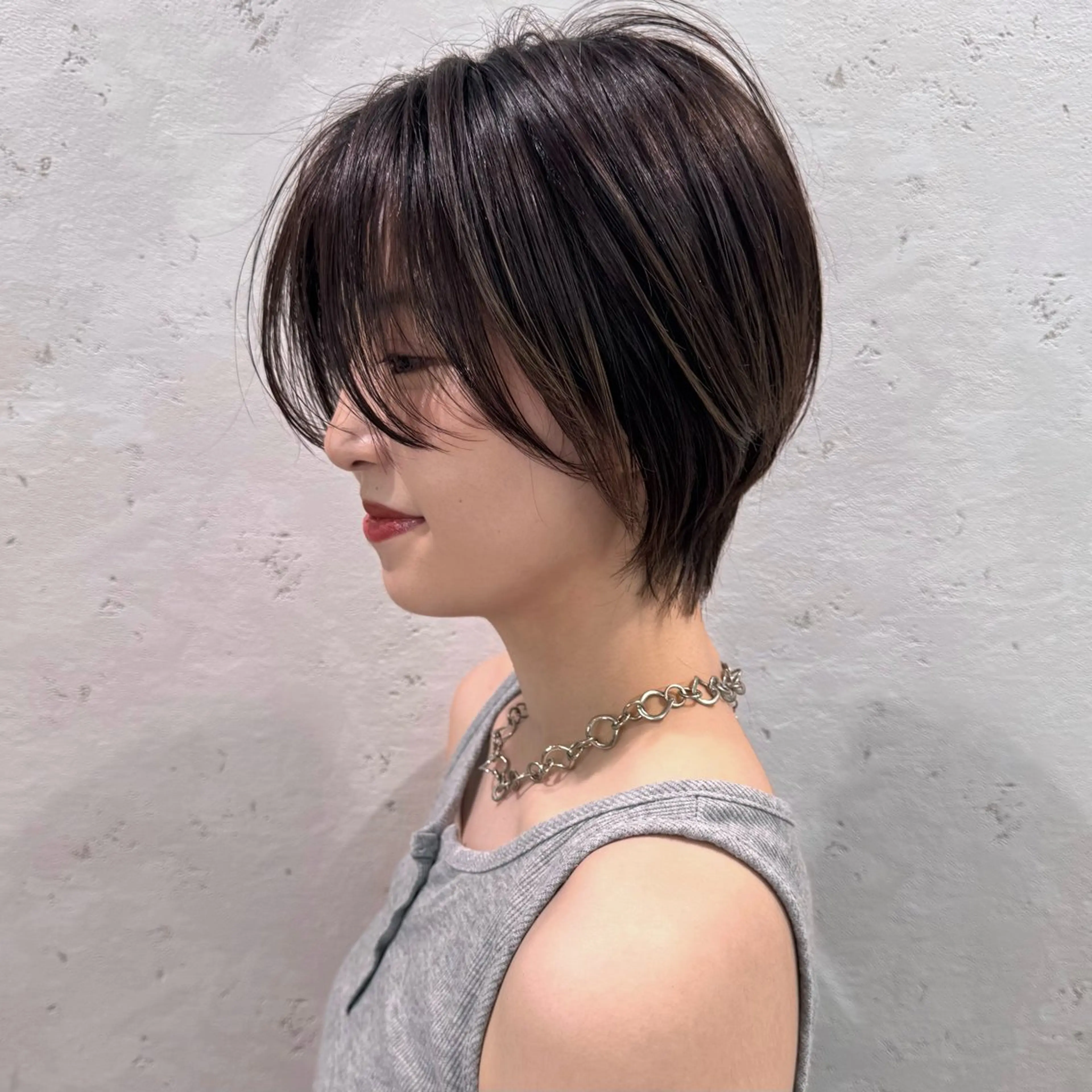 ショート カット ヘアカラー トリートメント レイヤーカット/ 韓国ヘア/野崎かよのヘアスタイル