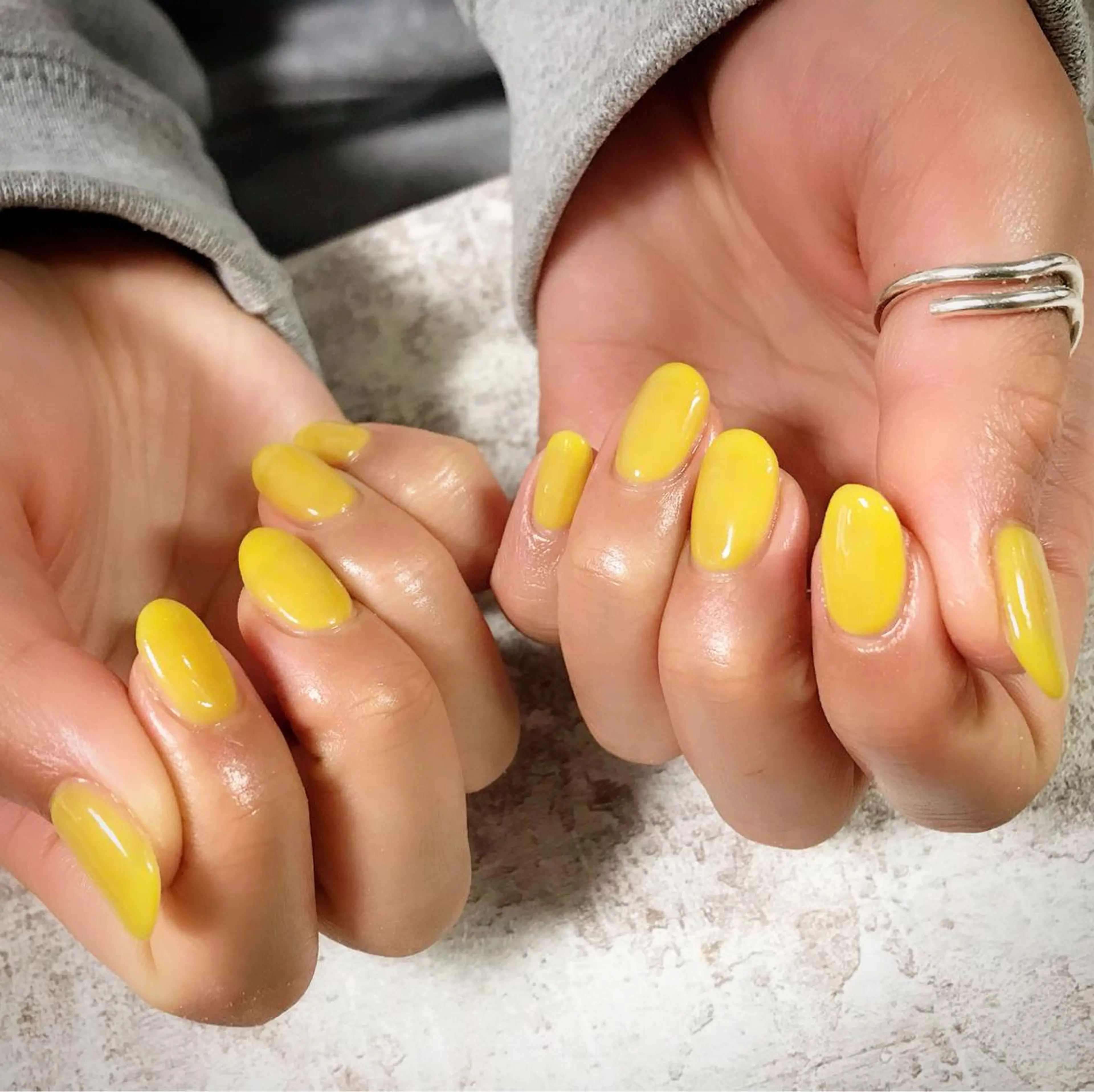 ネイル 黄色 kikinail 溝の口のネイルデザイン