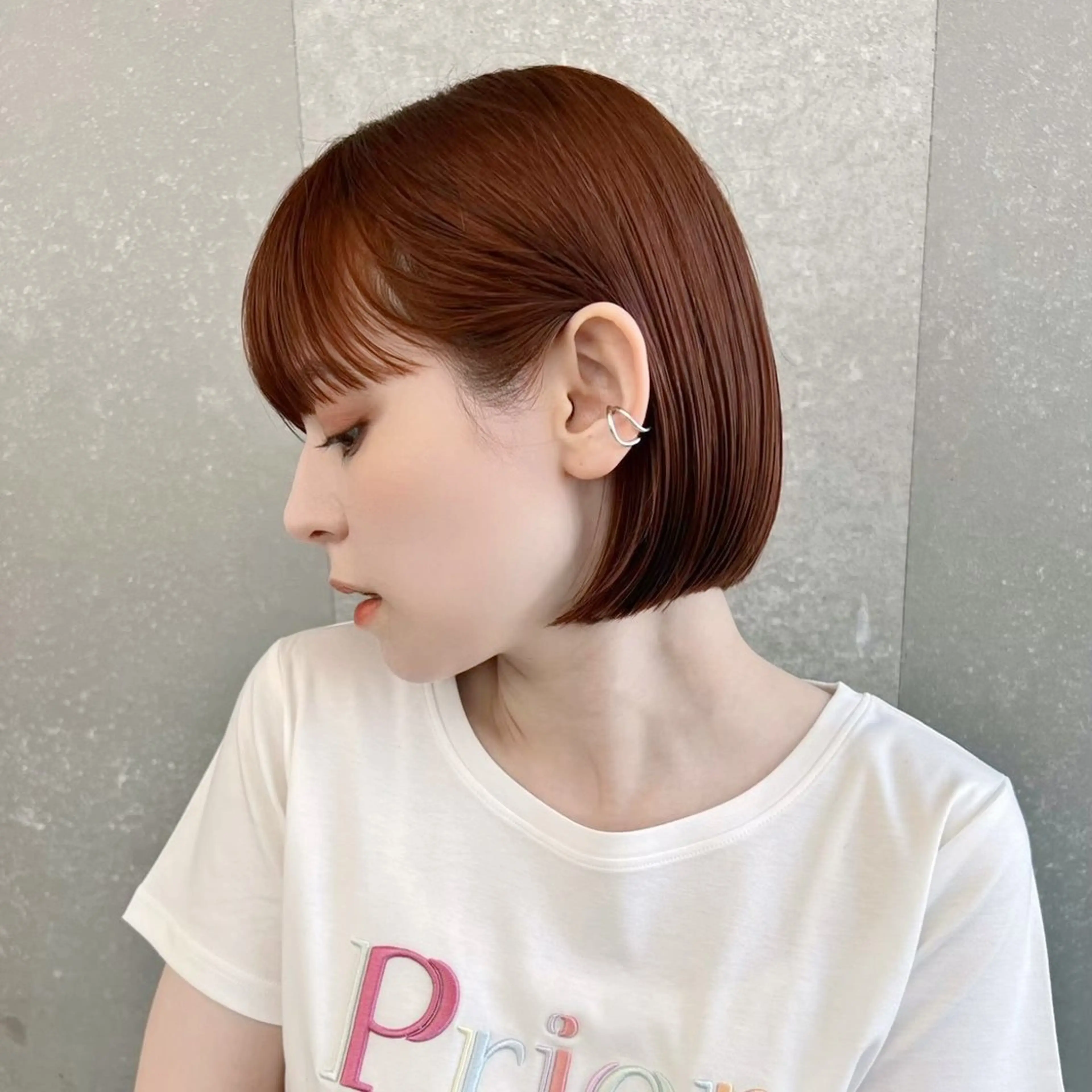 ショート 縮毛矯正・似合わせ タナカ レイヤのヘアスタイル
