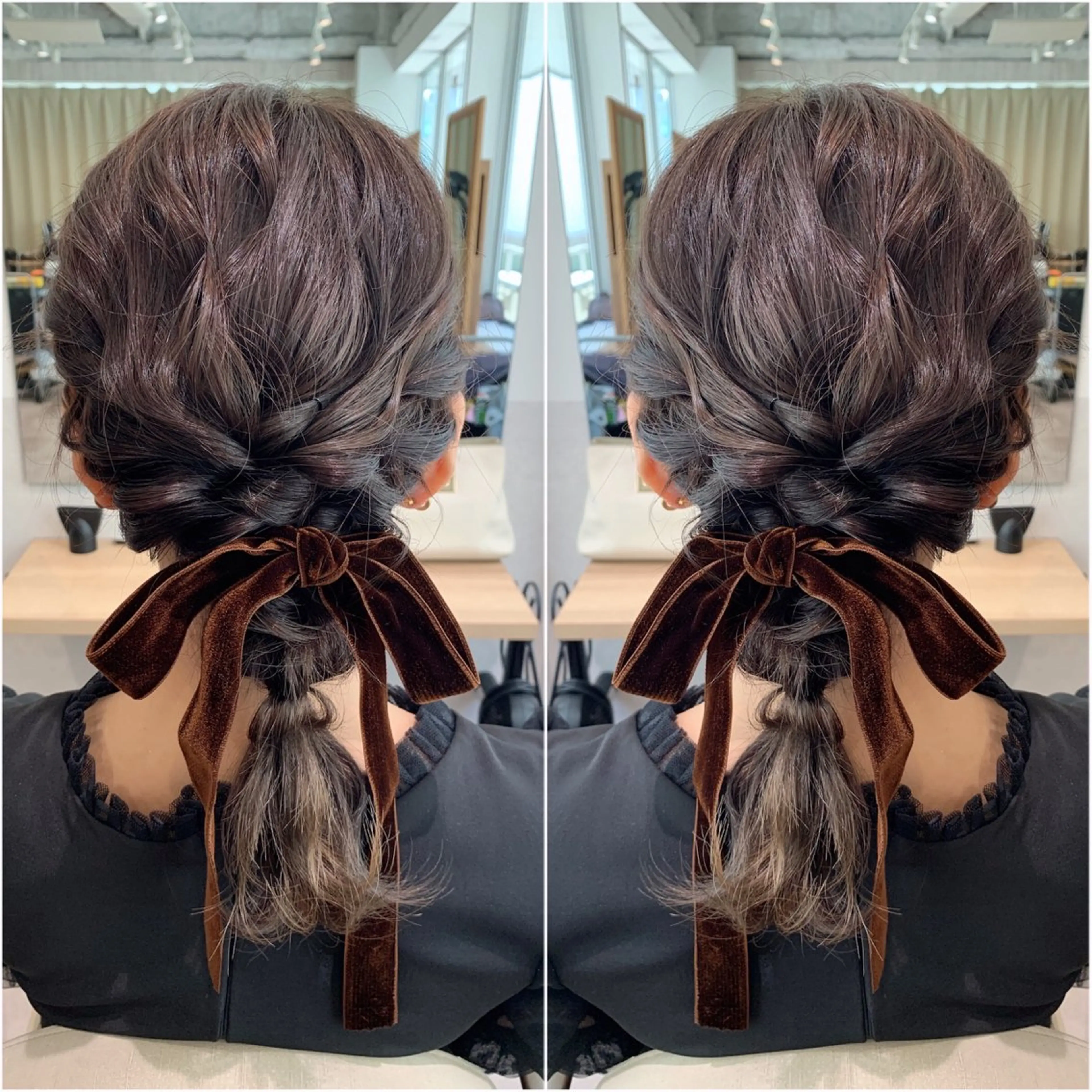 ミディアム ヘアアレンジ ヘアセット 韓国hair🦋 Nanaのヘアスタイル