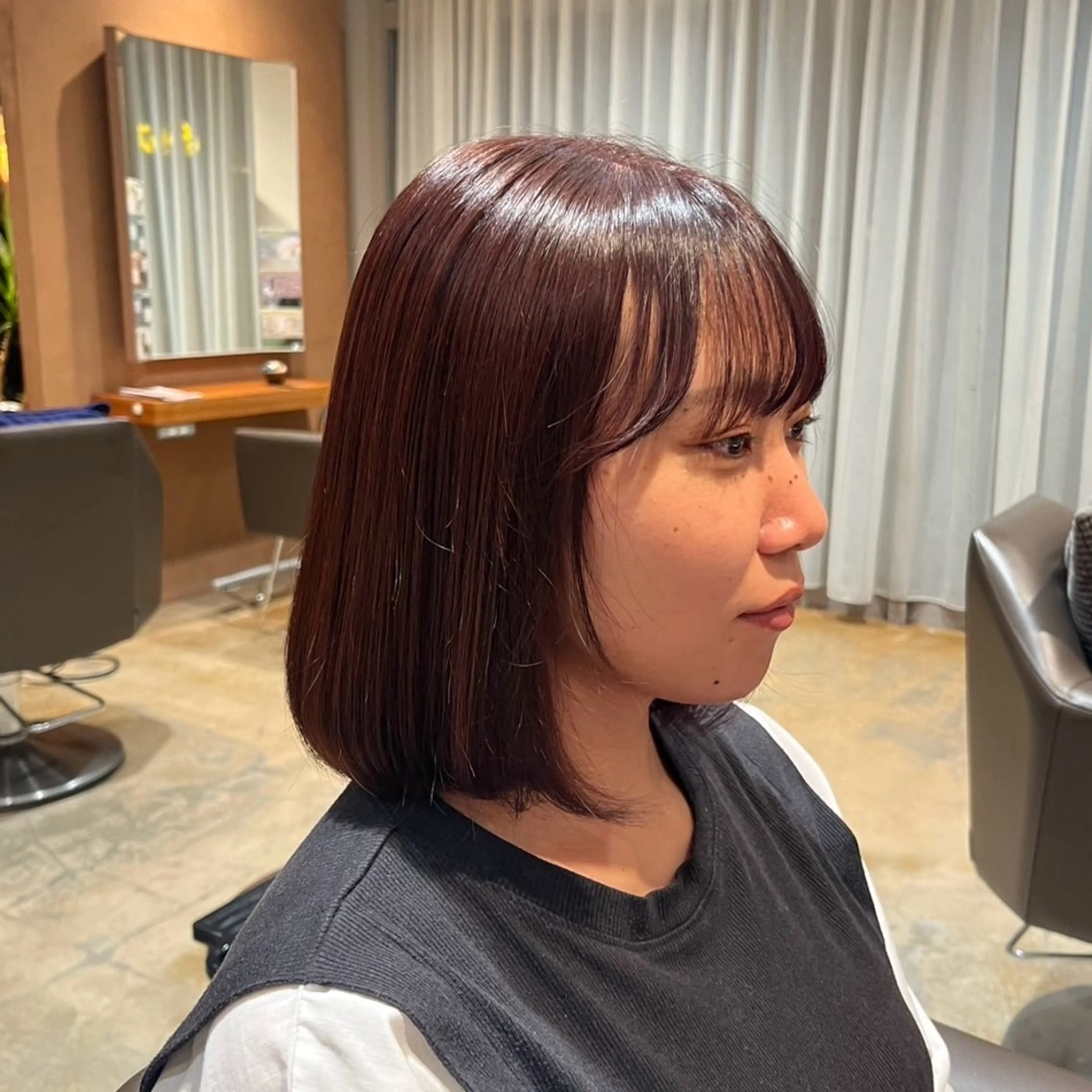 カラー オレンジ 中山 紗希のヘアスタイル