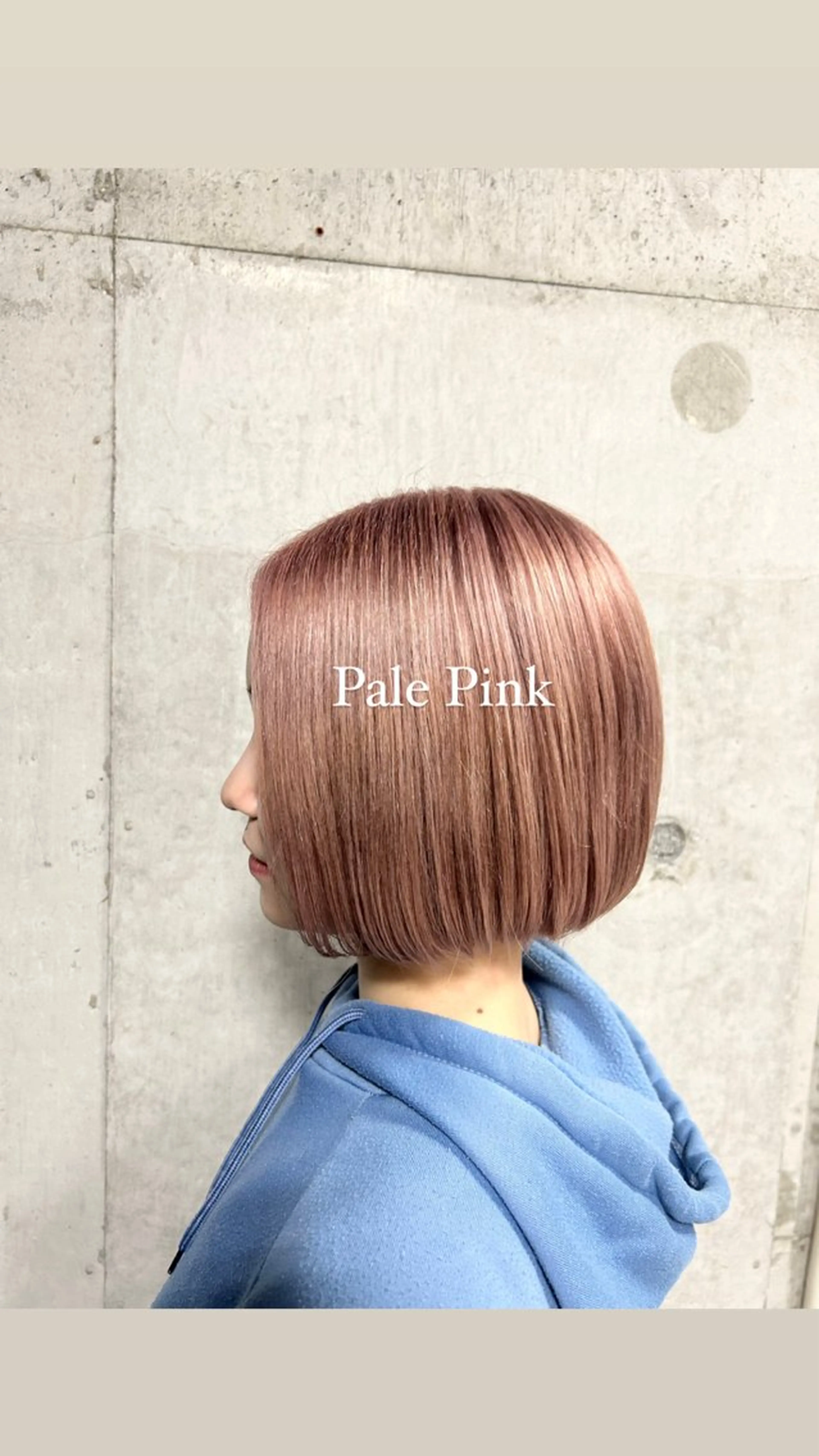 ショート カラー 前下がりボブ ピンクカラー ボブ ヘアカラー Rin♡透明感ピンク 🎀白肌ラベンダーのヘアスタイル