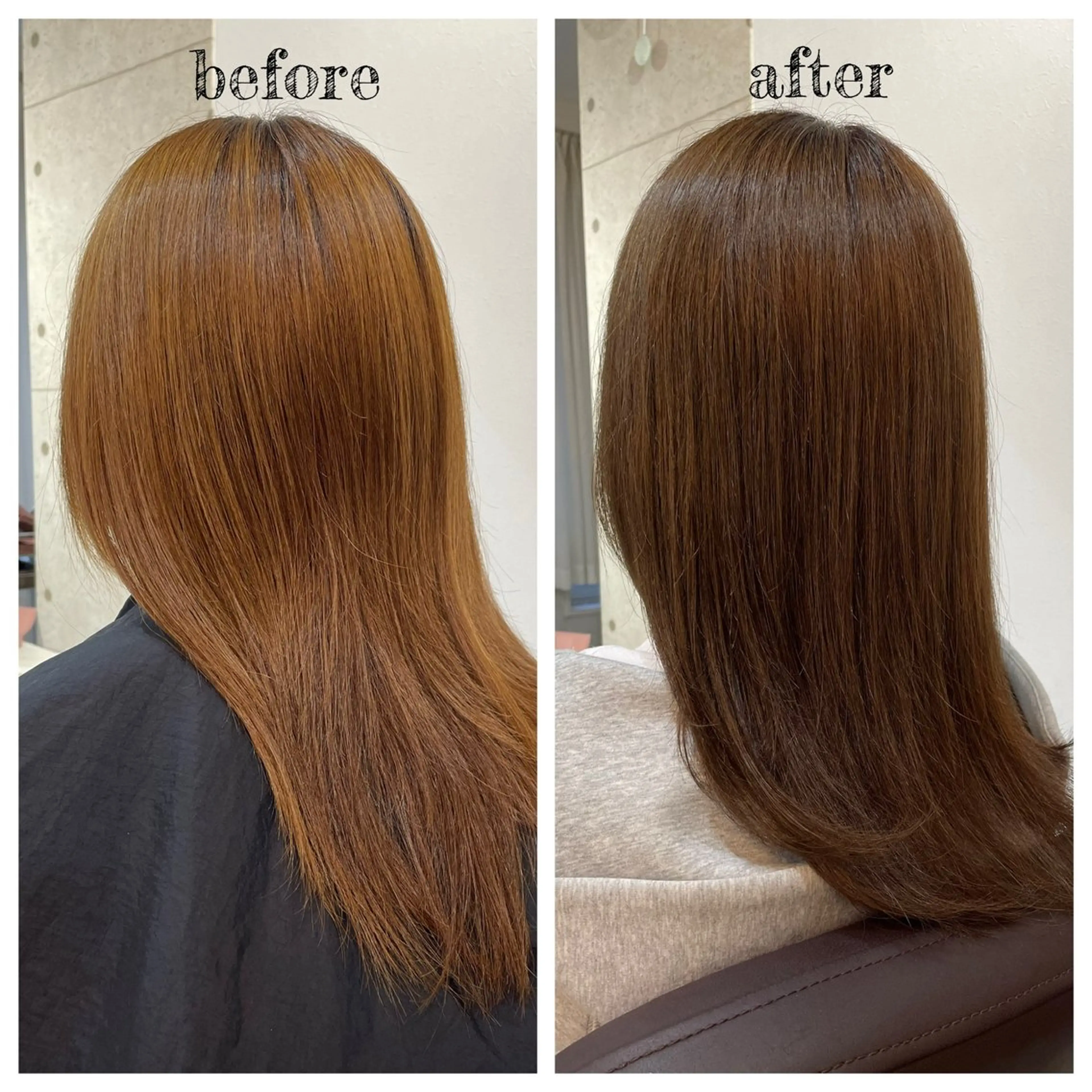 セミロング カラー ベージュカラー ヘアカラー PutiLuca 浅川のヘアスタイル