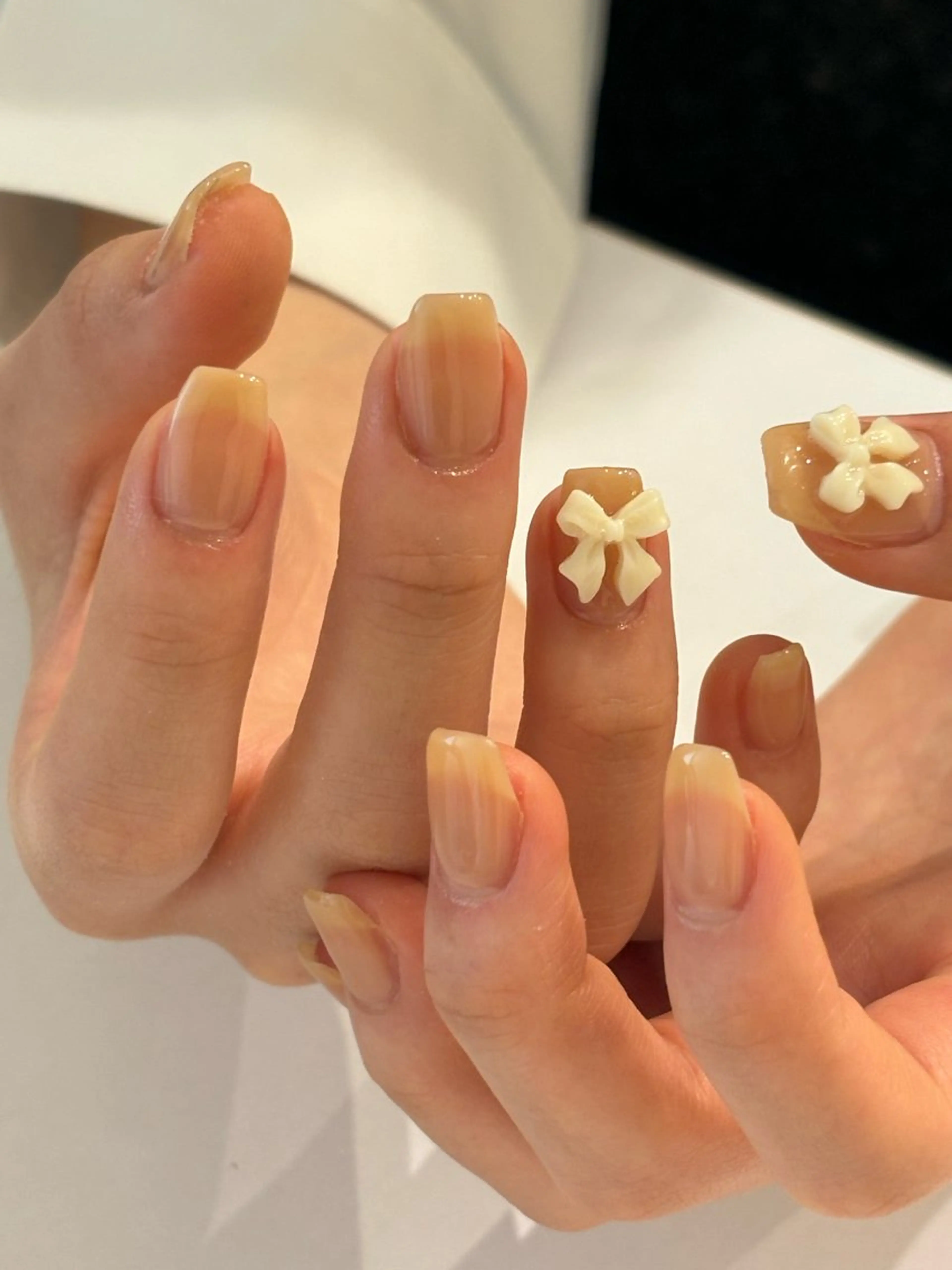 ネイル リボン ハンドネイル Ann nailのネイルデザイン