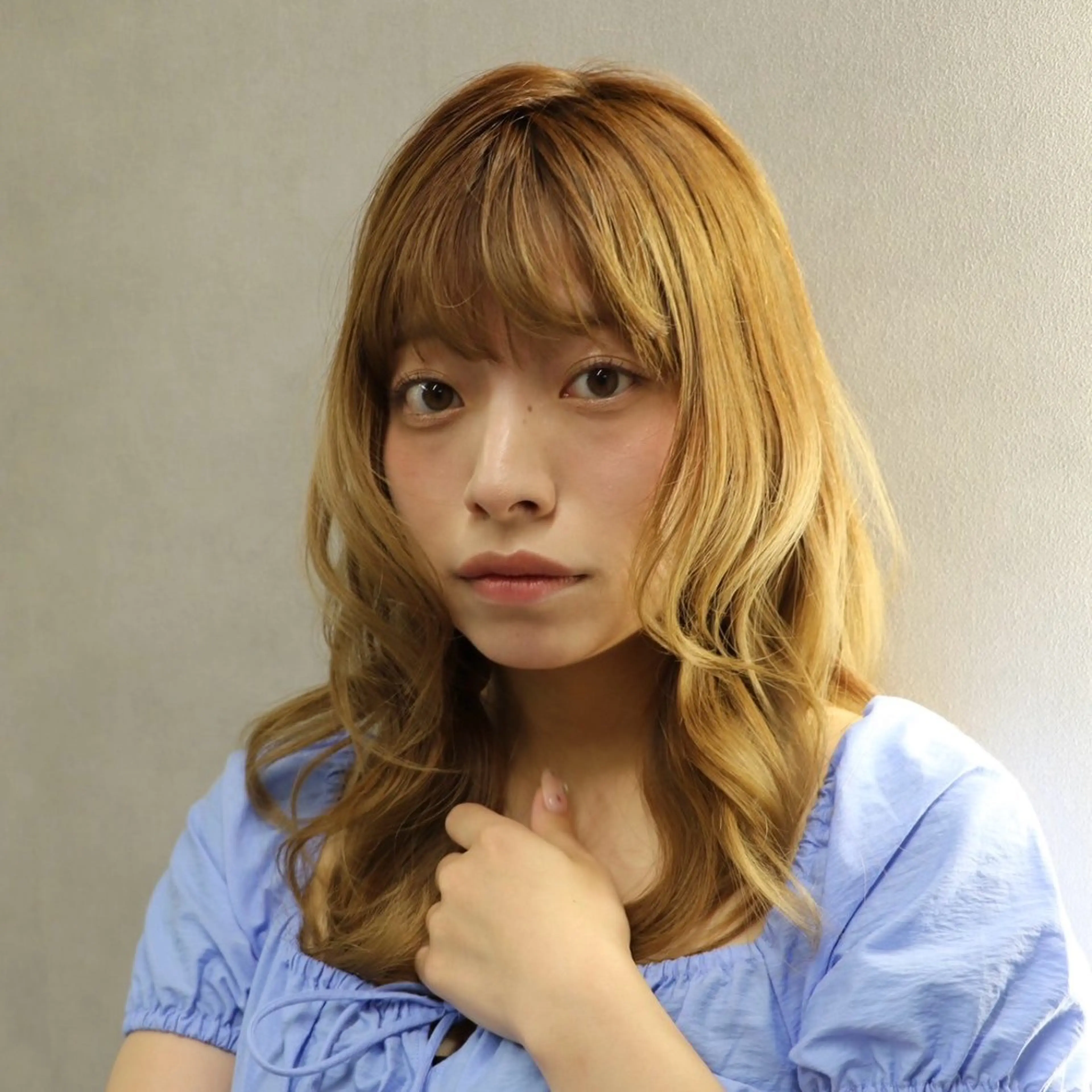 セミロング カット ヘアカラー トリートメント 阿倍野/髪質改善 /縮毛矯正/坪田幸広のヘアスタイル