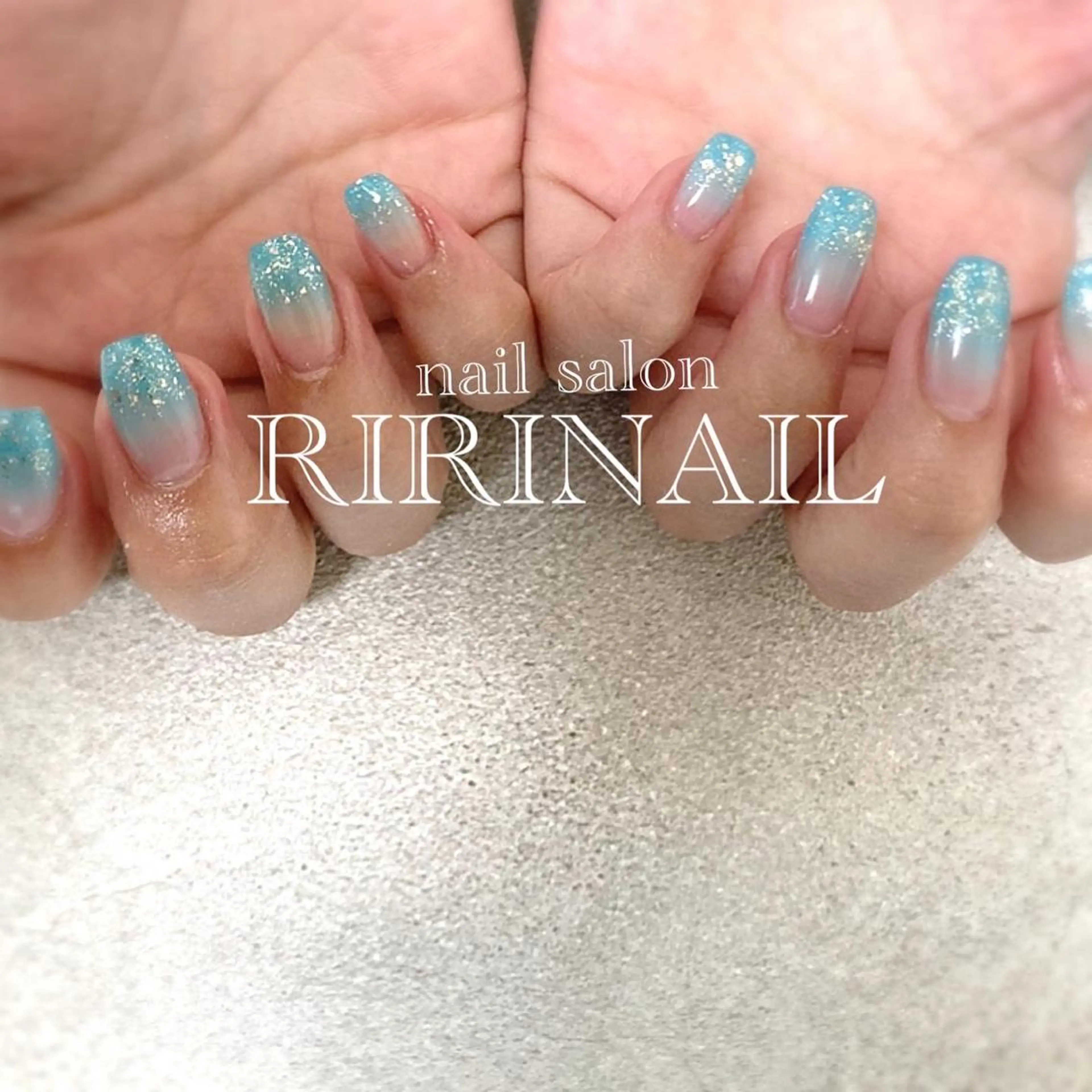 ネイル ブルー ハンドネイル RIRI NAIL♡のネイルデザイン