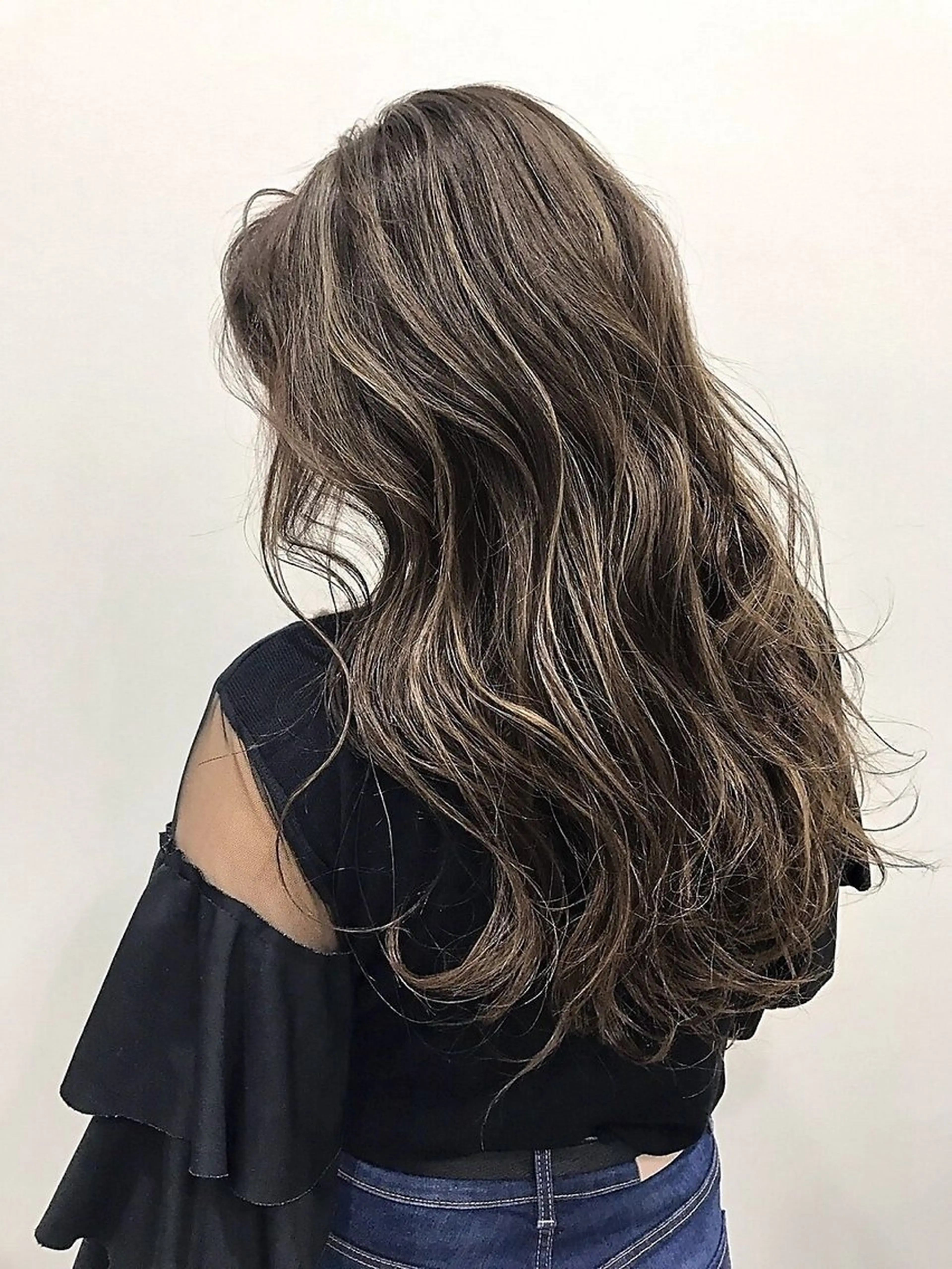 ロング カラー ハイライトカラー ハイライト レイヤー×髪質改善 ×透明感/杉田 圭のヘアスタイル