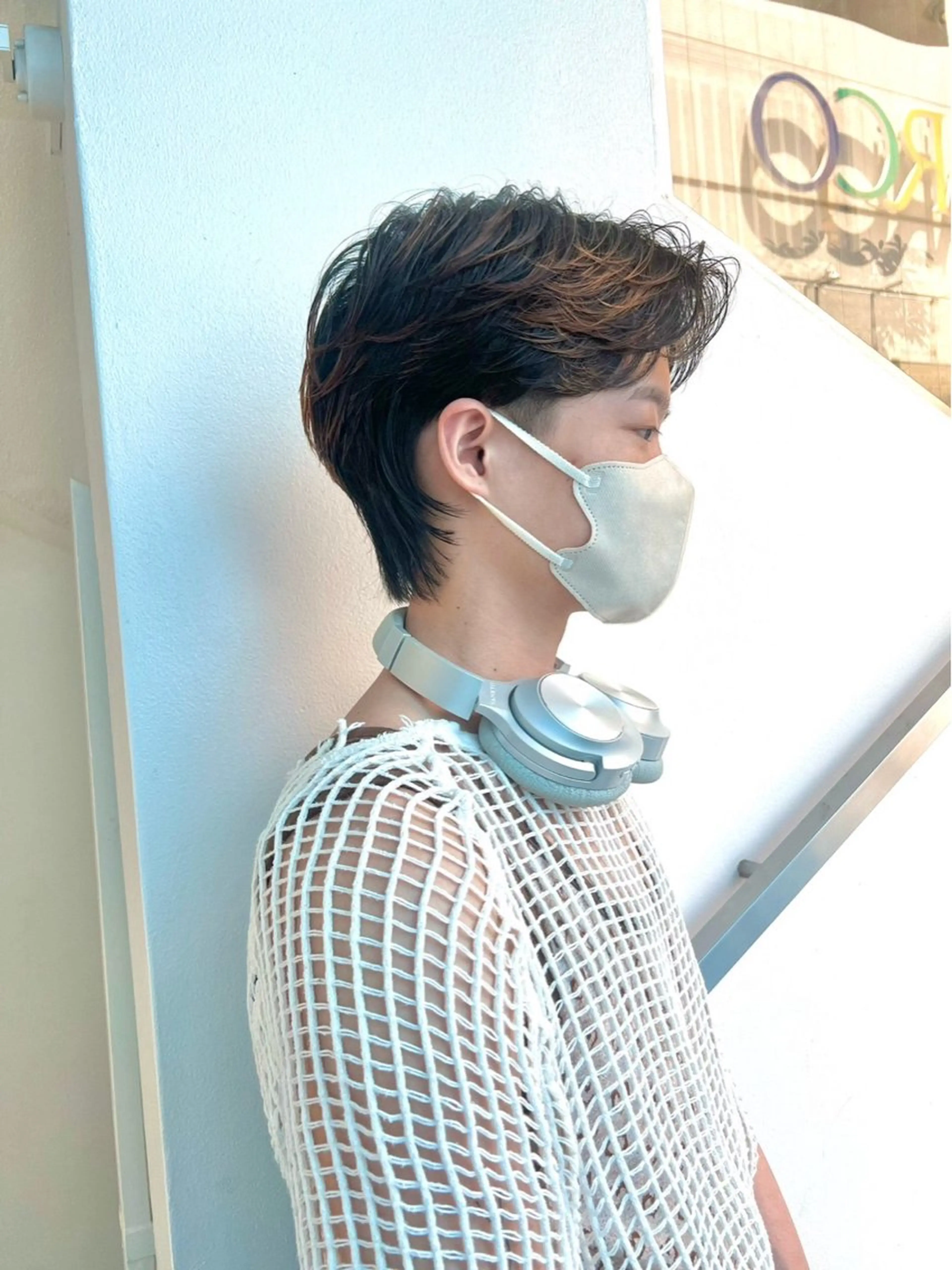 パーマ メンズ センターパート メンズパーマ カット パーマ メンズパーマ/韓国 ヘア/Mino🤍のヘアスタイル