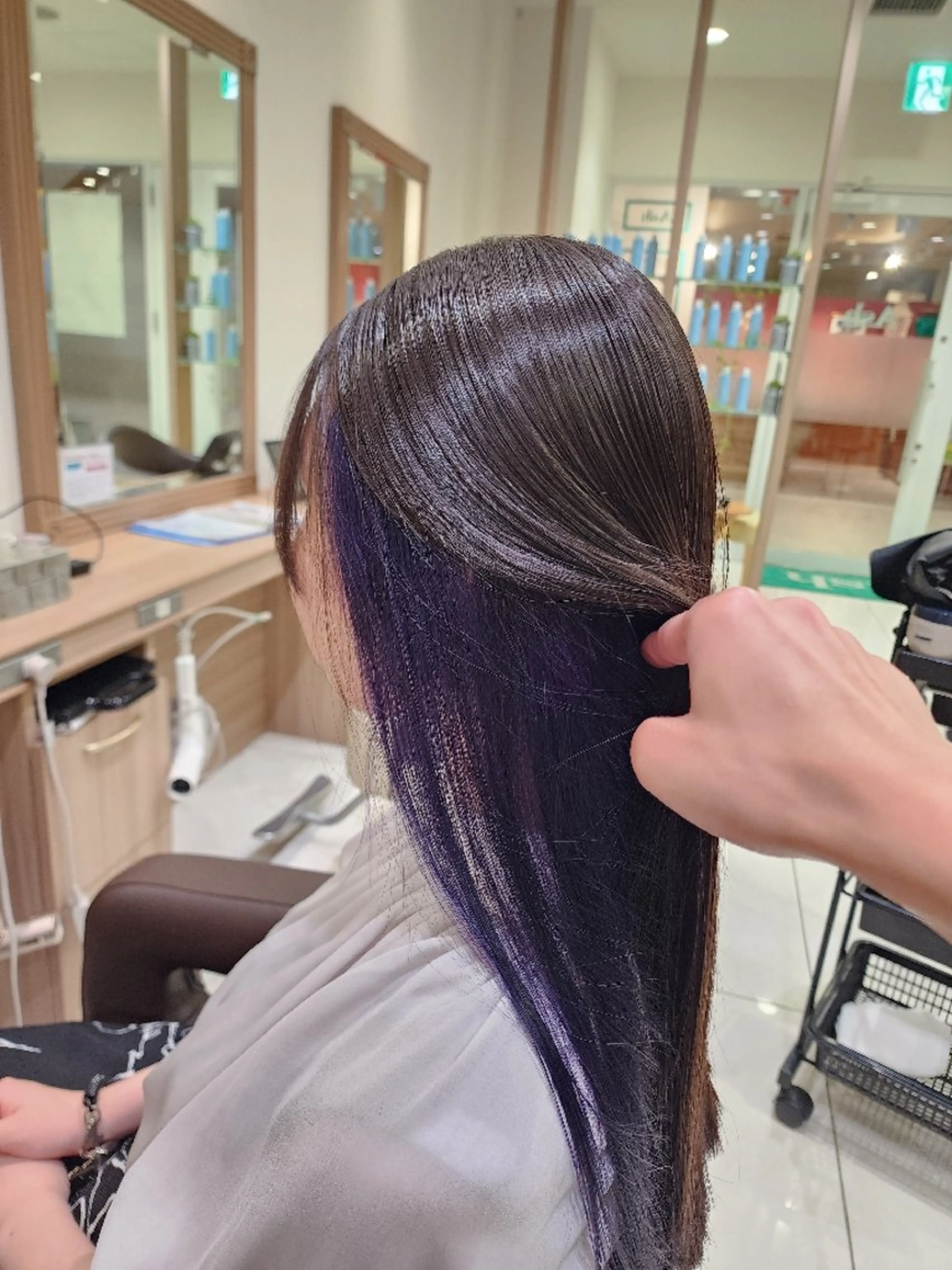 ロング カラー ブリーチ グレージュ インナーカラー ラベンダーカラー 髪質改善 ヘアカラー 中村 和貴 ＜Ash津田沼＞のヘアスタイル