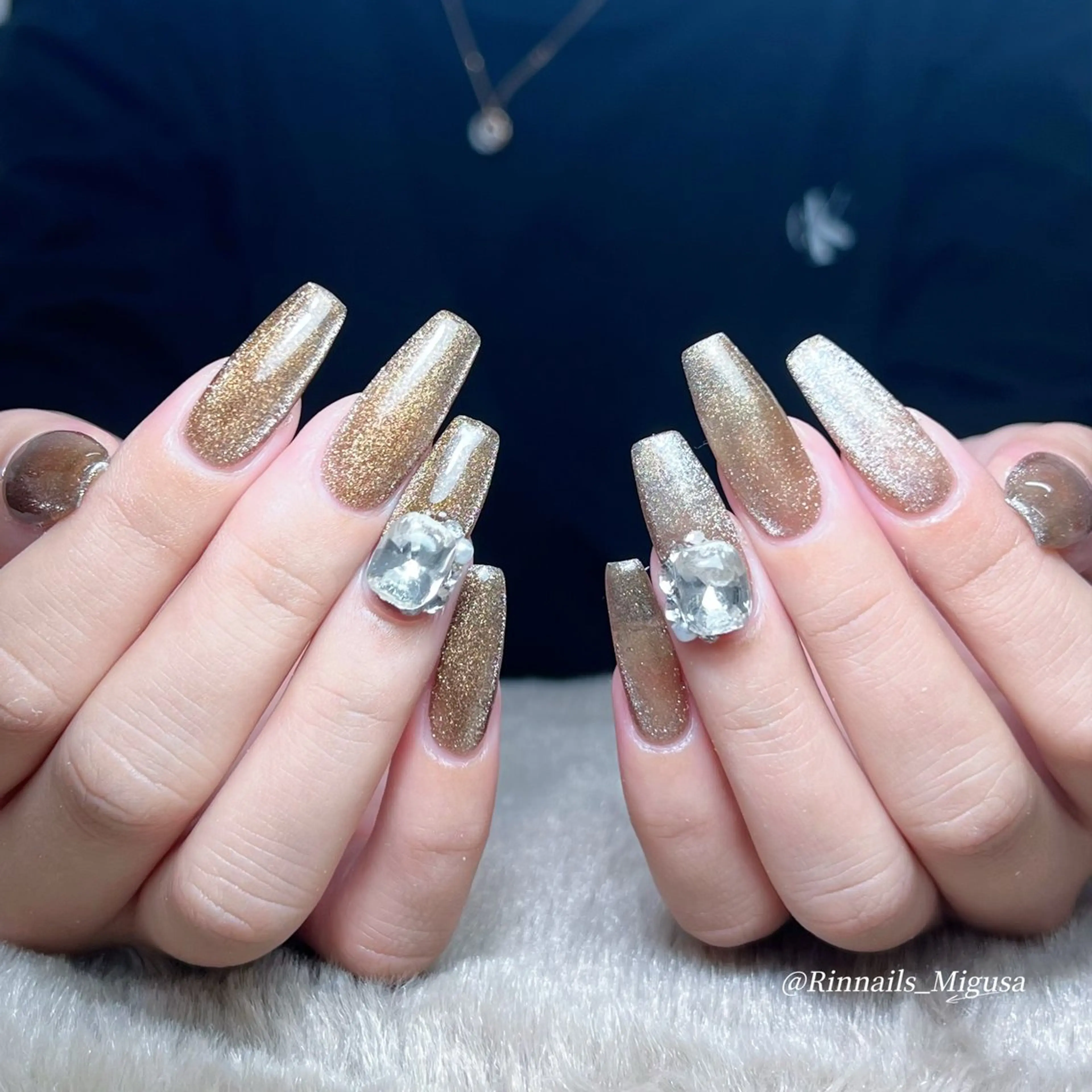 ロング RIN NAILS ᥫ᭡Migusaのネイルデザイン