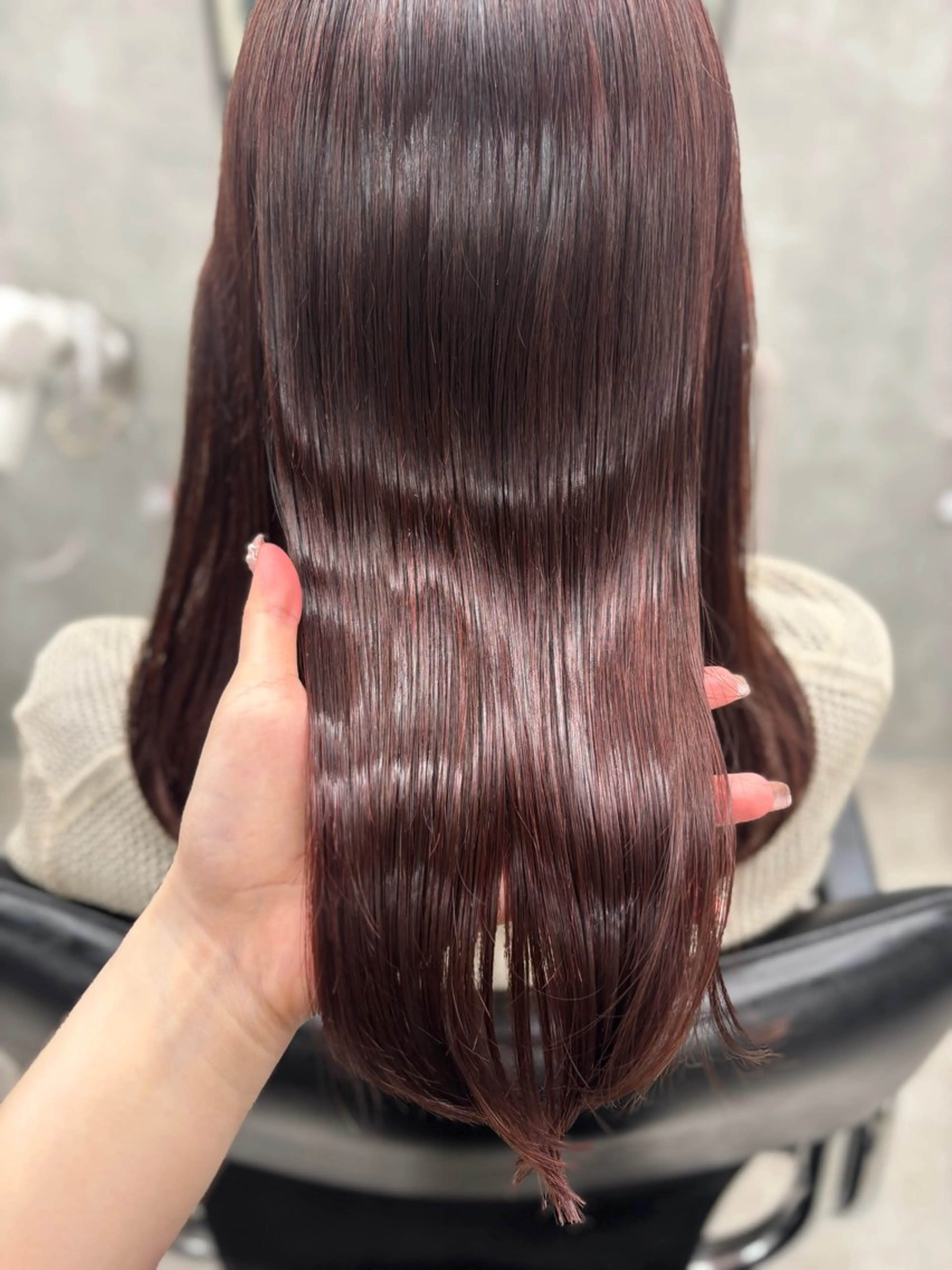 セミロング ヘアカラー 縮毛矯正 トリートメント 宮尾 星夢のヘアスタイル