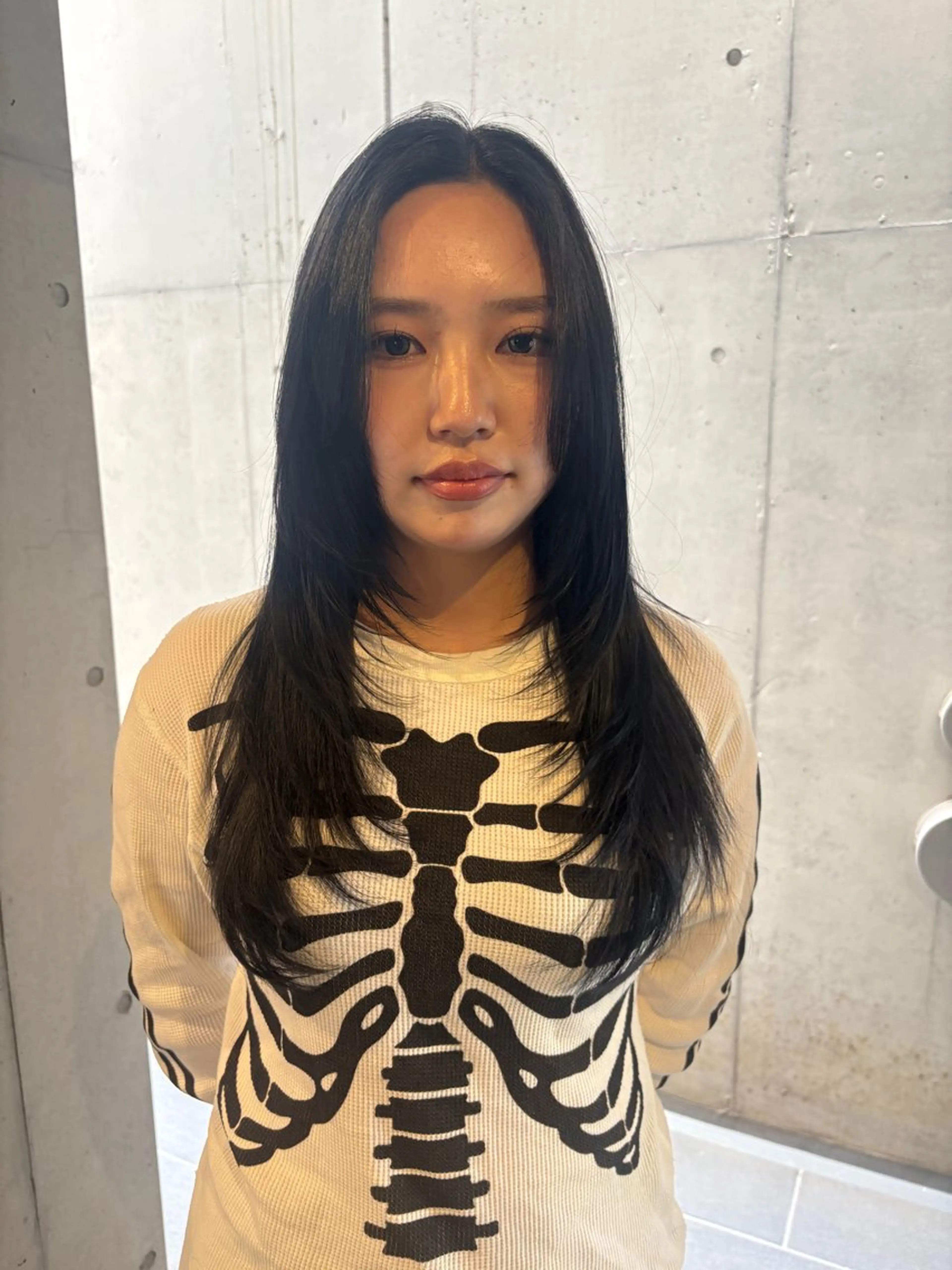 ロング カラー カット ヘアカラー トリートメント 韓国ヘア/wカラー レイヤー/RIN🎀のヘアスタイル