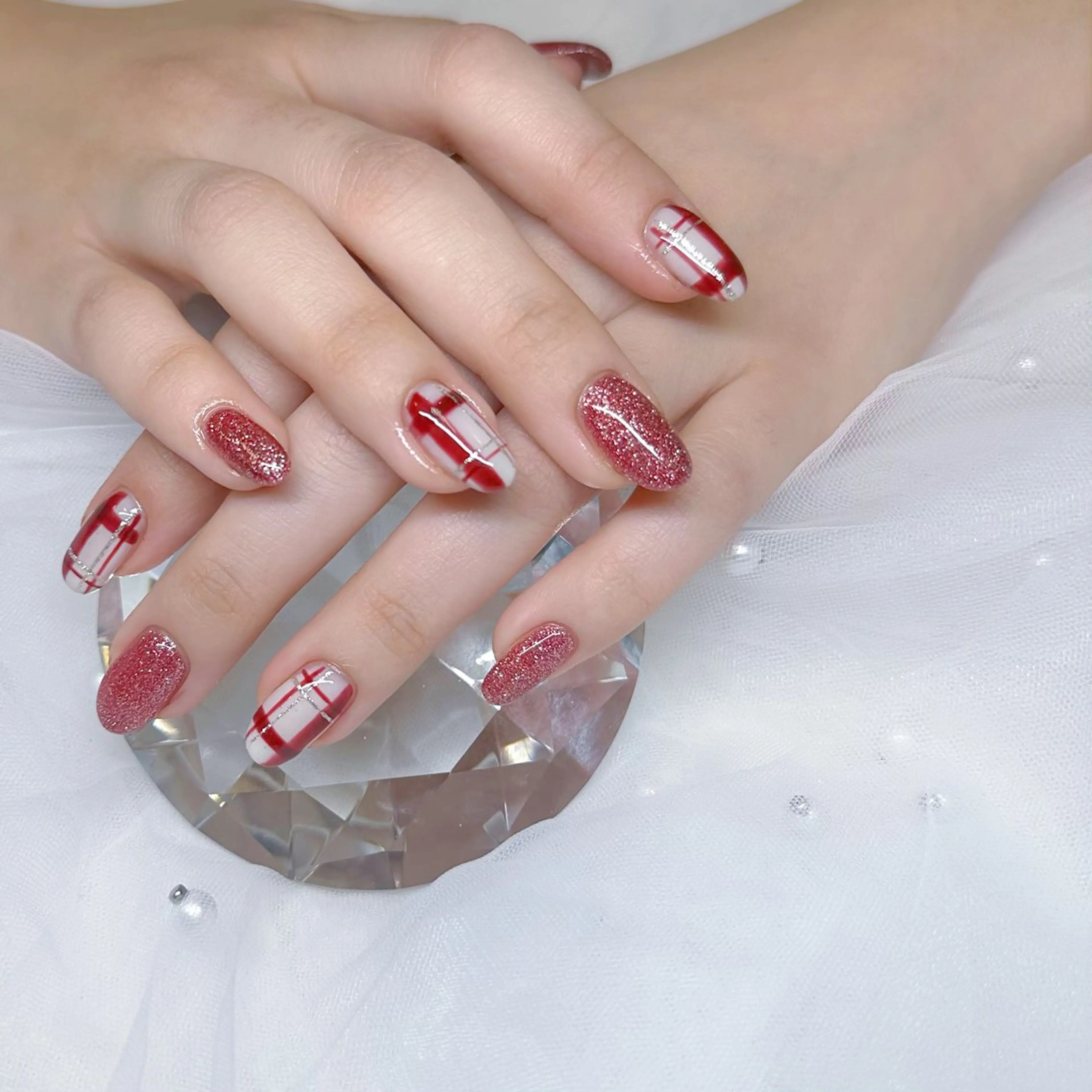 ネイル 赤色 韓国/オタクネイル 住道 :▶︎ Rioのネイルデザイン