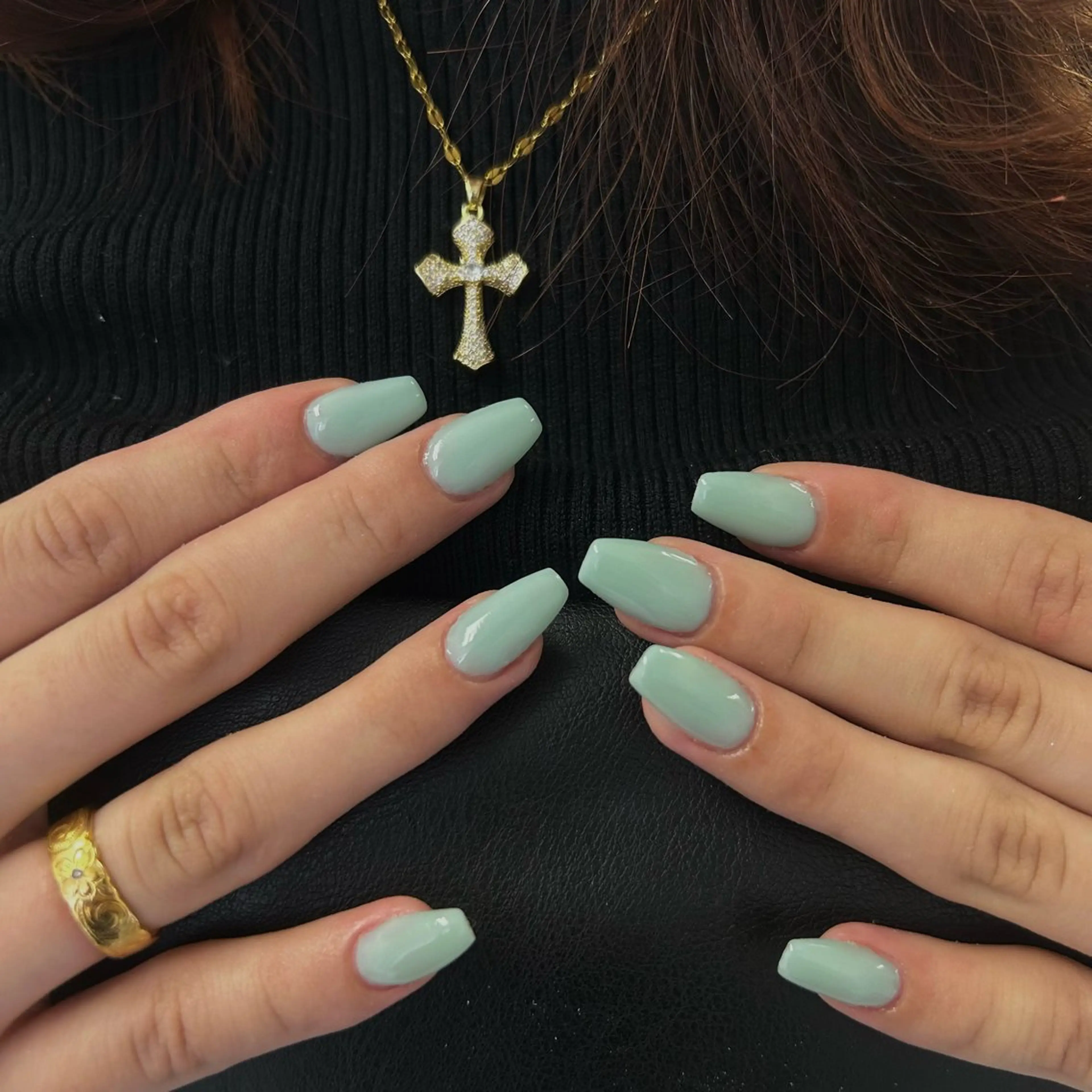 ネイル グリーン minuit Fuuのネイルデザイン