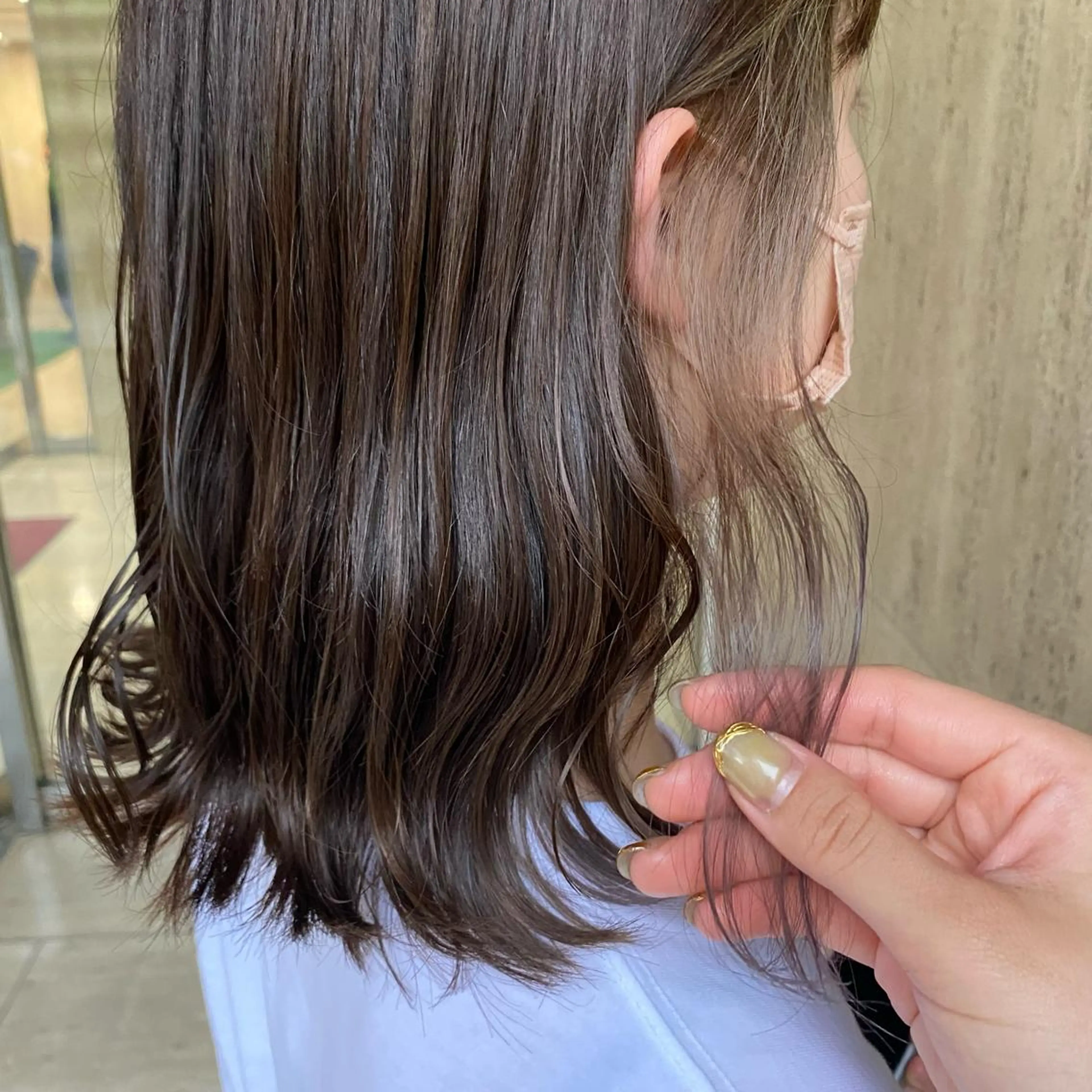 ミディアム カラー グレージュ Rinka/梅田/ 透け感カラー🤎のヘアスタイル