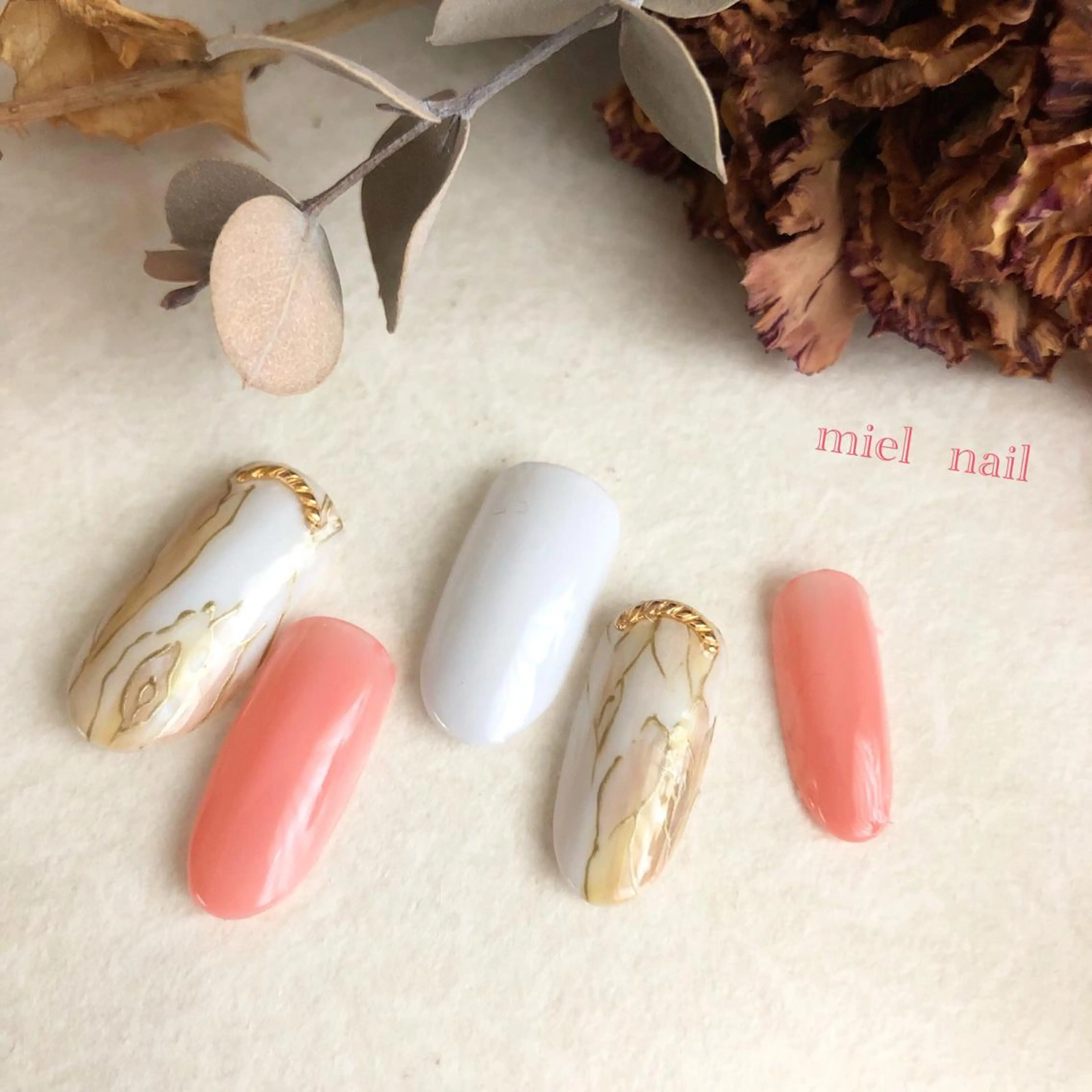 ネイル 春ネイル ハンドネイル miel nailのネイルデザイン