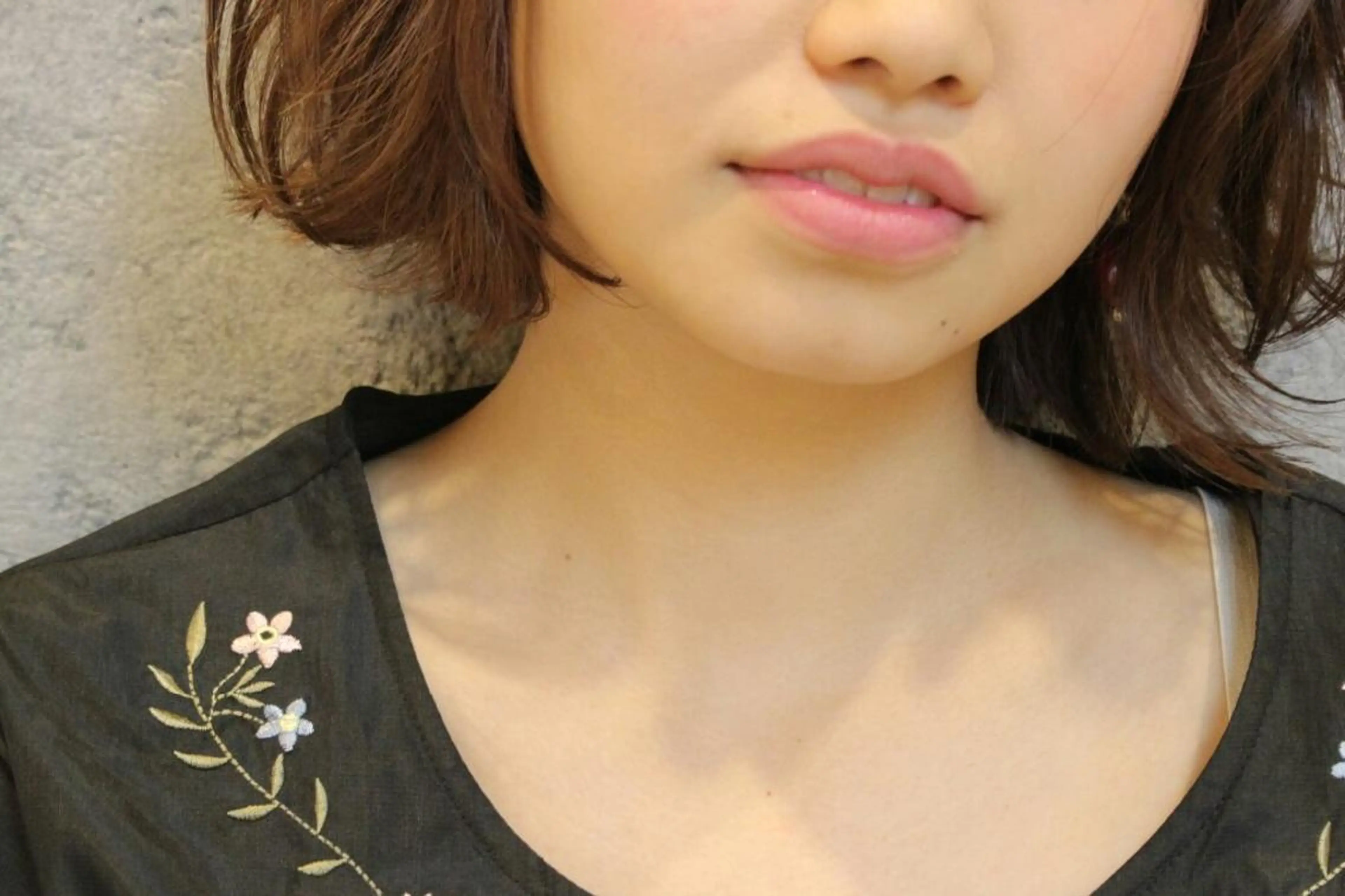 ミディアム 切りっぱなしボブ ボブ スタイル 相模大野のヘアスタイル