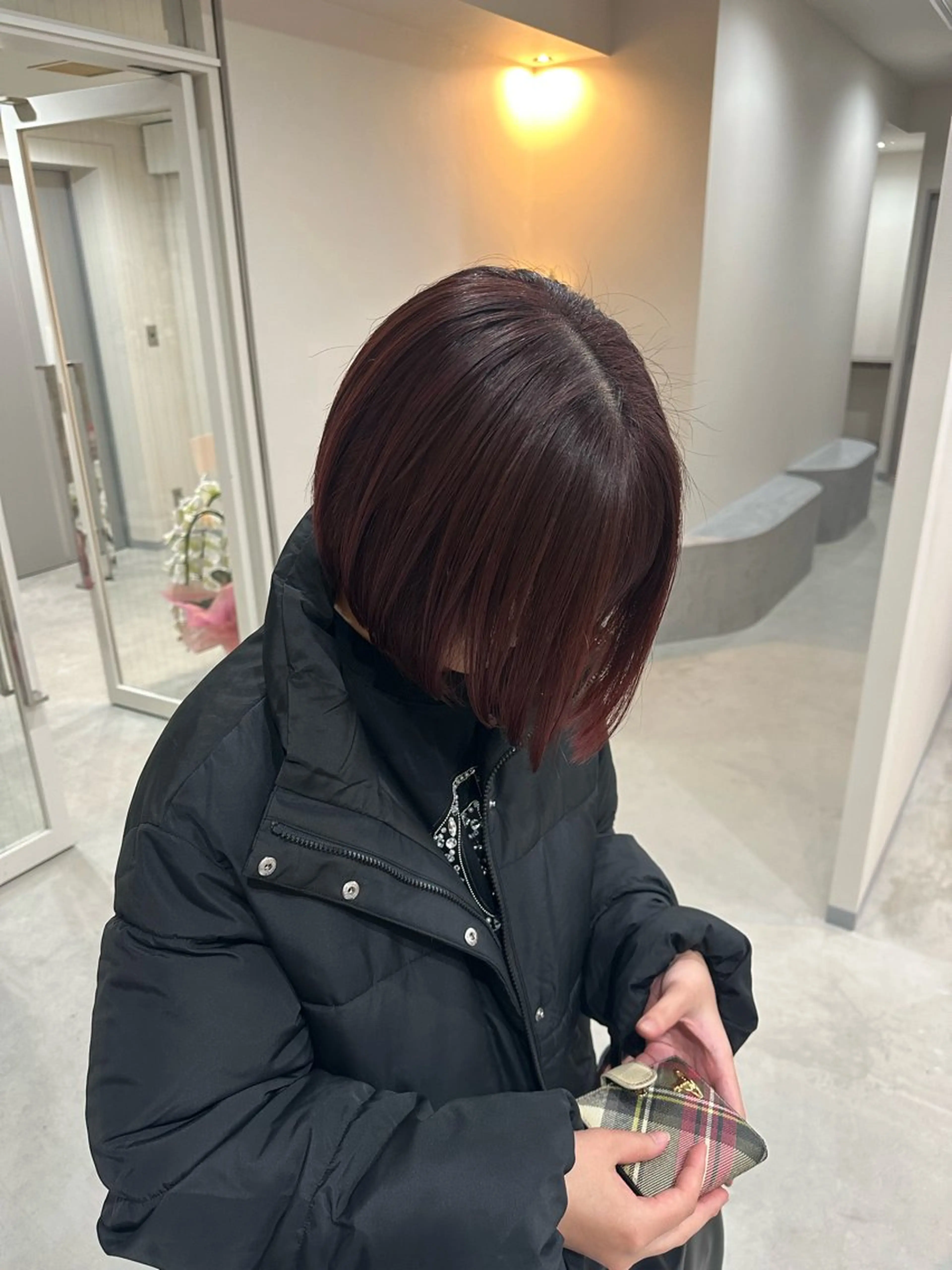 ミディアム カラー yuika .のヘアスタイル