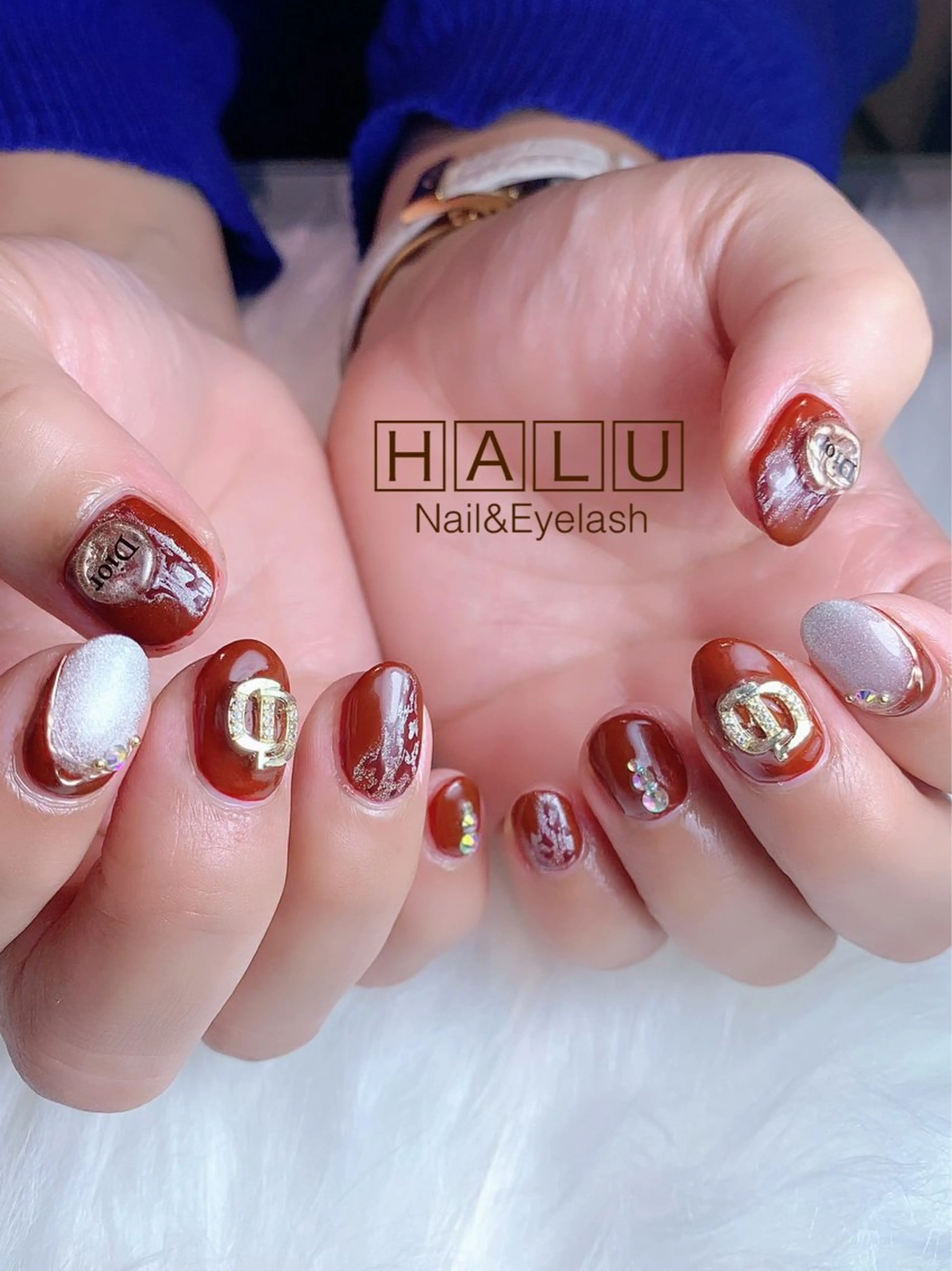 ネイル アニマル柄 ゴールド HALU ハルのネイルデザイン