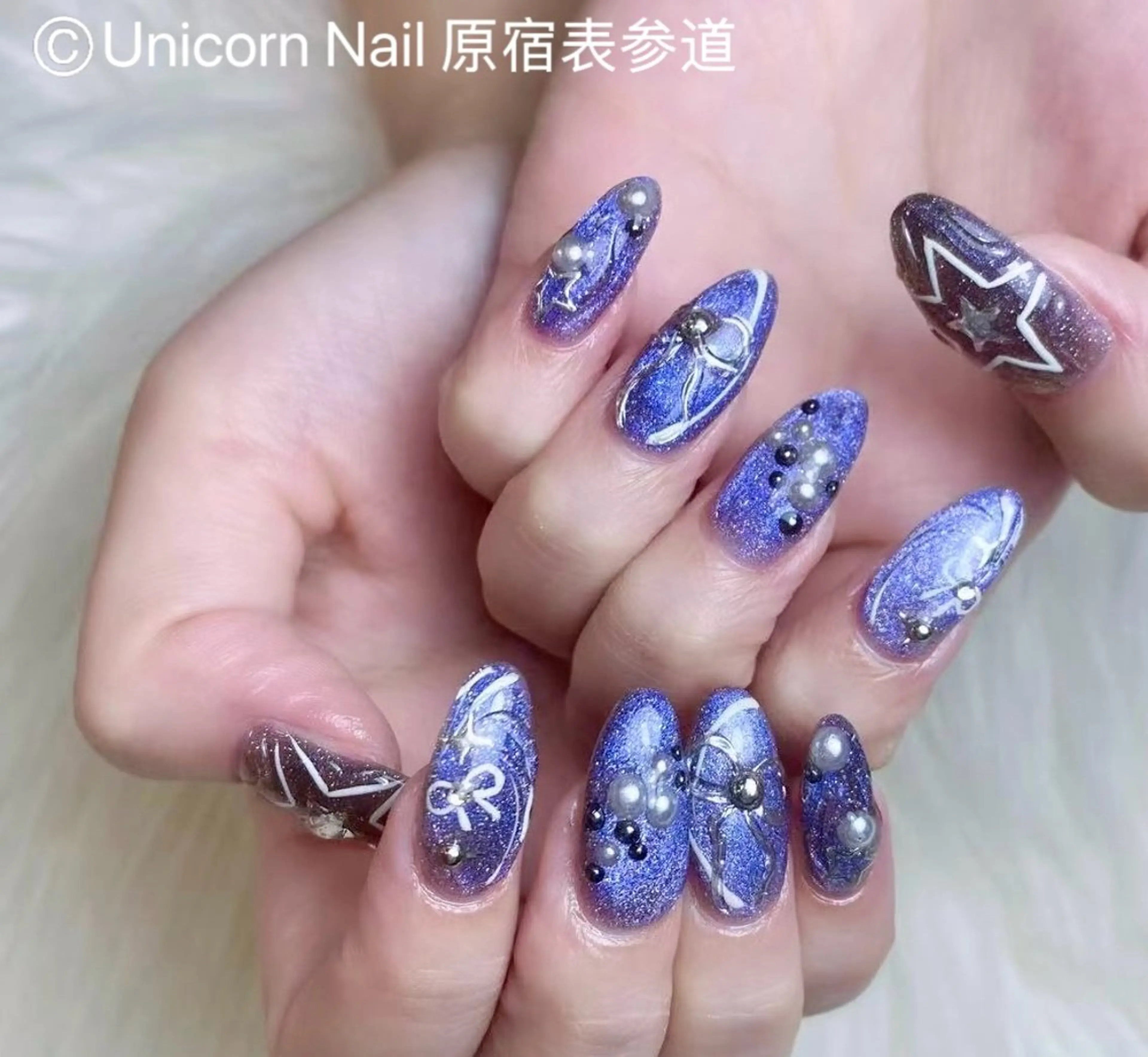 ネイル 持ち込み ハンドネイル Unicorn Nail原宿表参道のネイルデザイン
