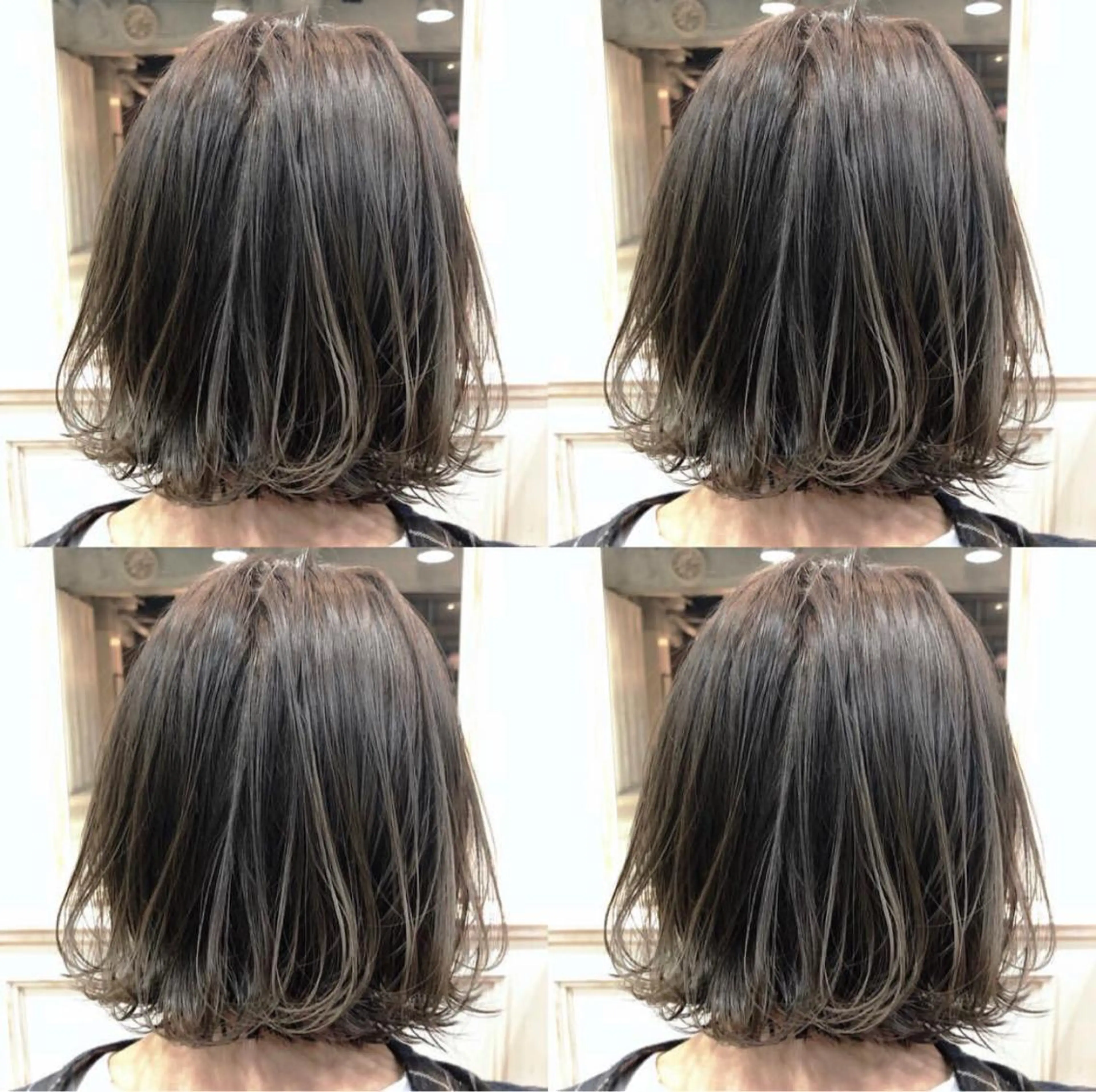 ショート カラー ブリーチ グレージュ ミント 髪質改善/縮毛矯正/ トリートメント/庭田のヘアスタイル