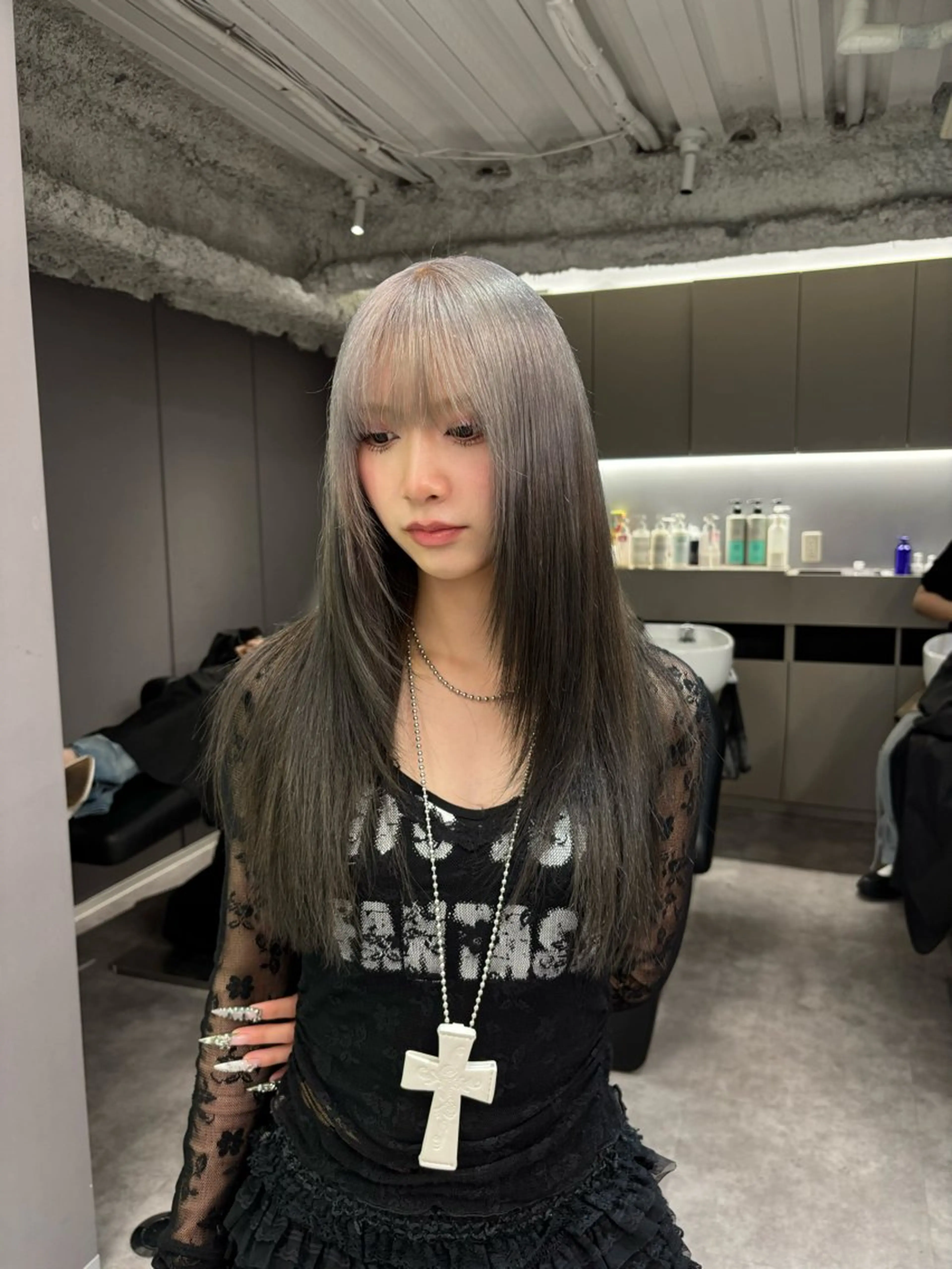 ロング カラー ブリーチ 似合わせカット ヘアカラー トリートメント 名古屋／デザイン／ ブリーチ/松井亮磨のヘアスタイル