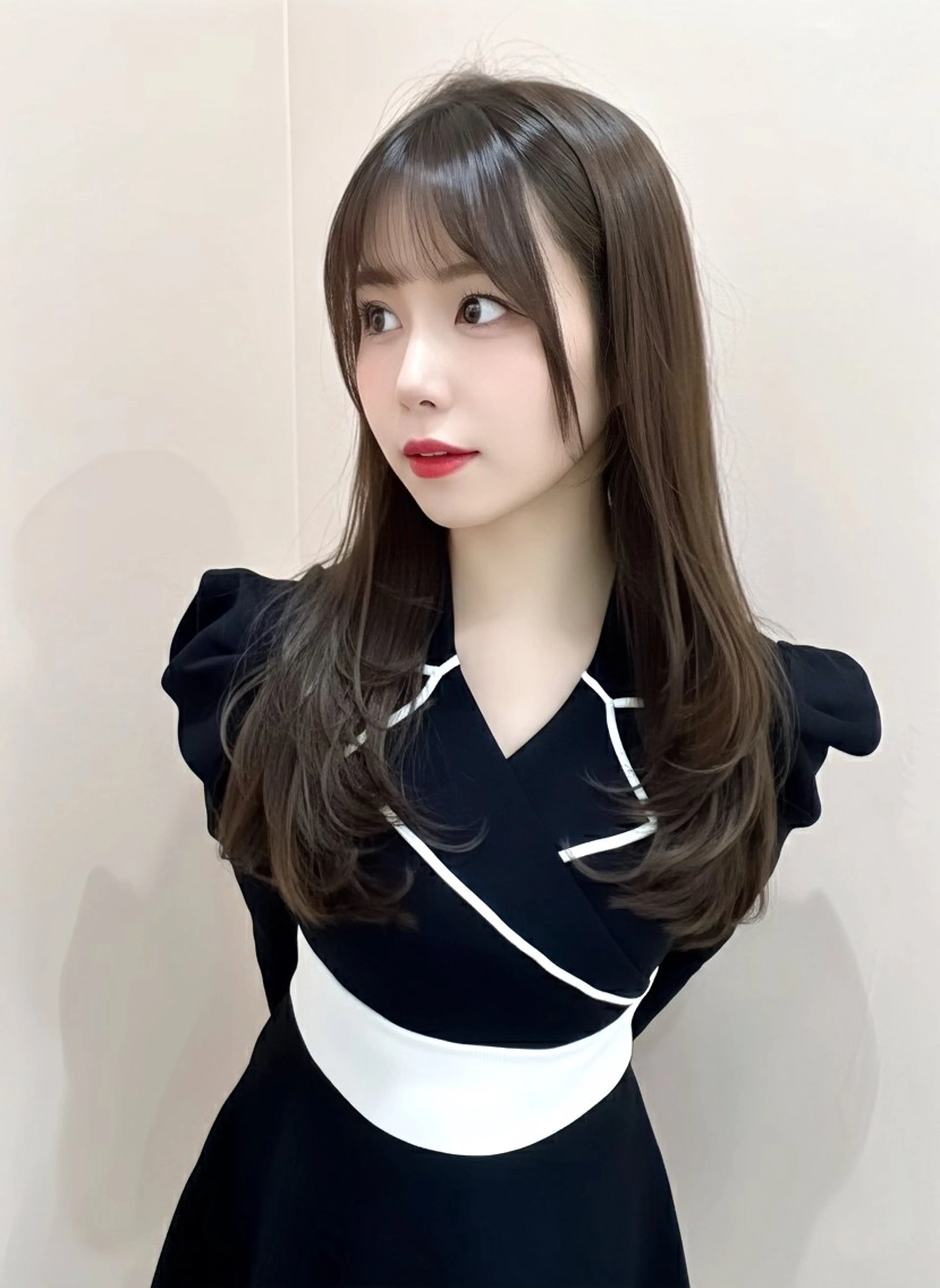 ロング カラー カット ヘアカラー トリートメント レイヤー/髪質改善 縮毛/ハッシュカットのヘアスタイル