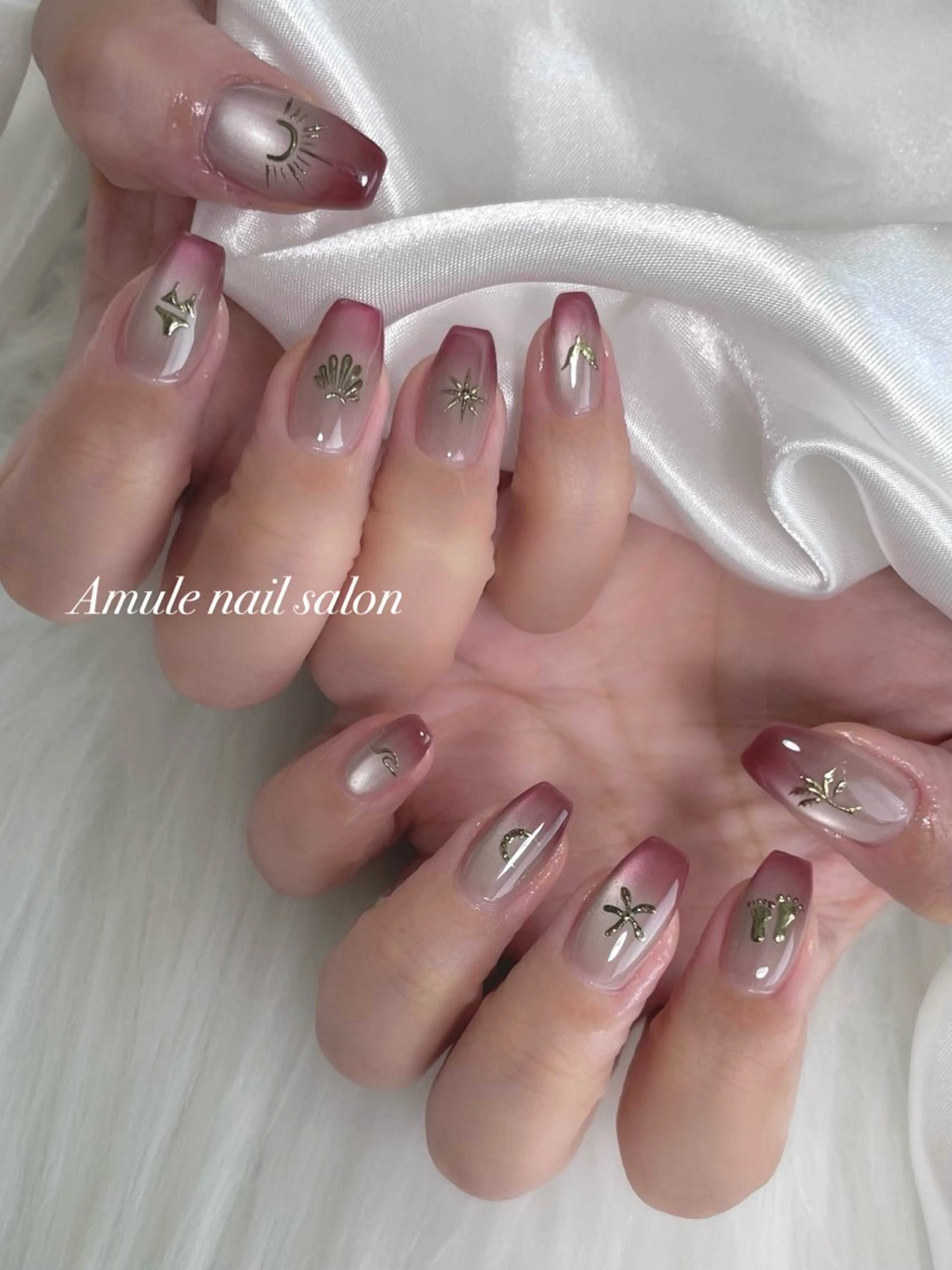 ネイル マグネットネイル ハンドネイル Amule nailsalonのネイルデザイン